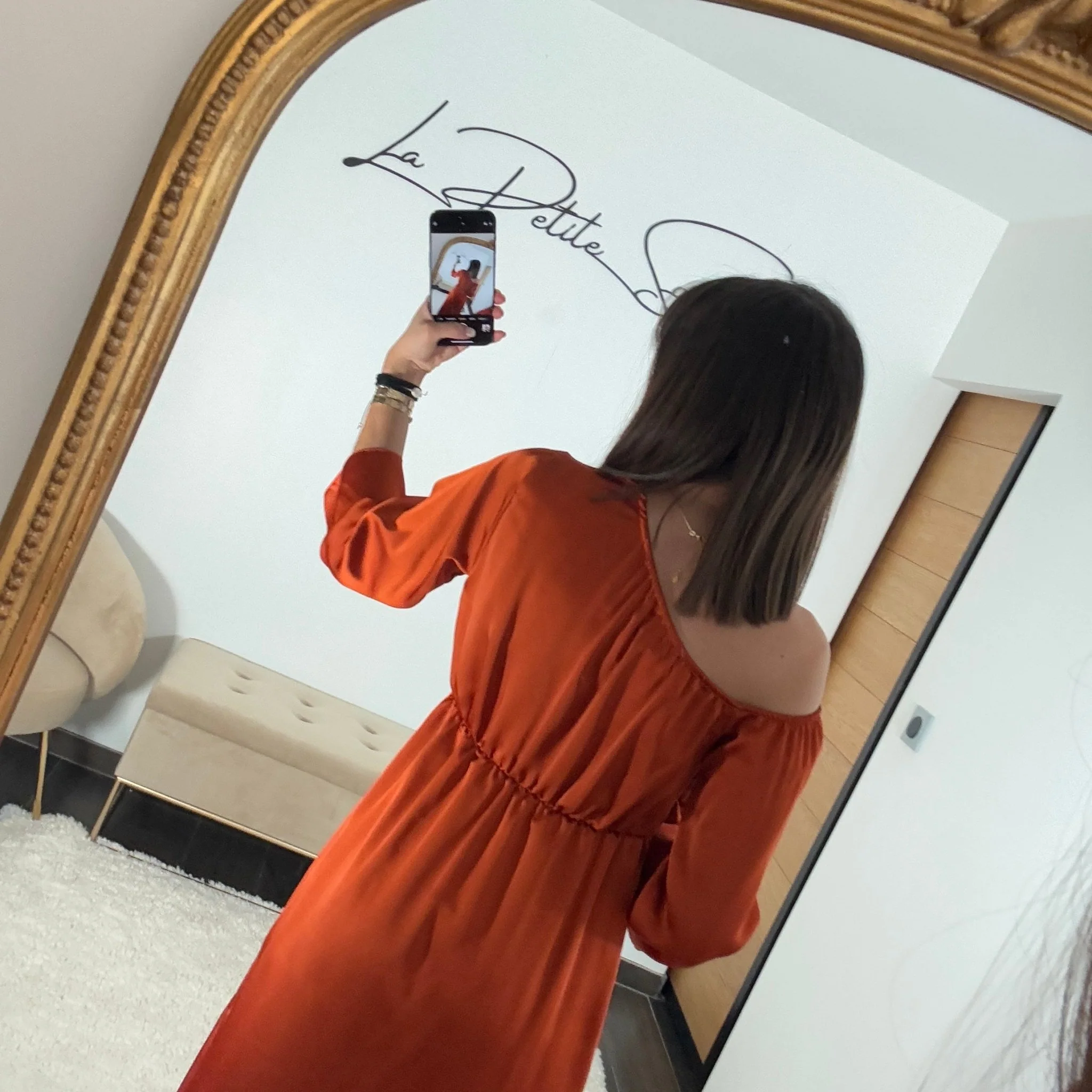 ROBE ASYMETRIQUE TERRACOTTA EMMY - Image 5