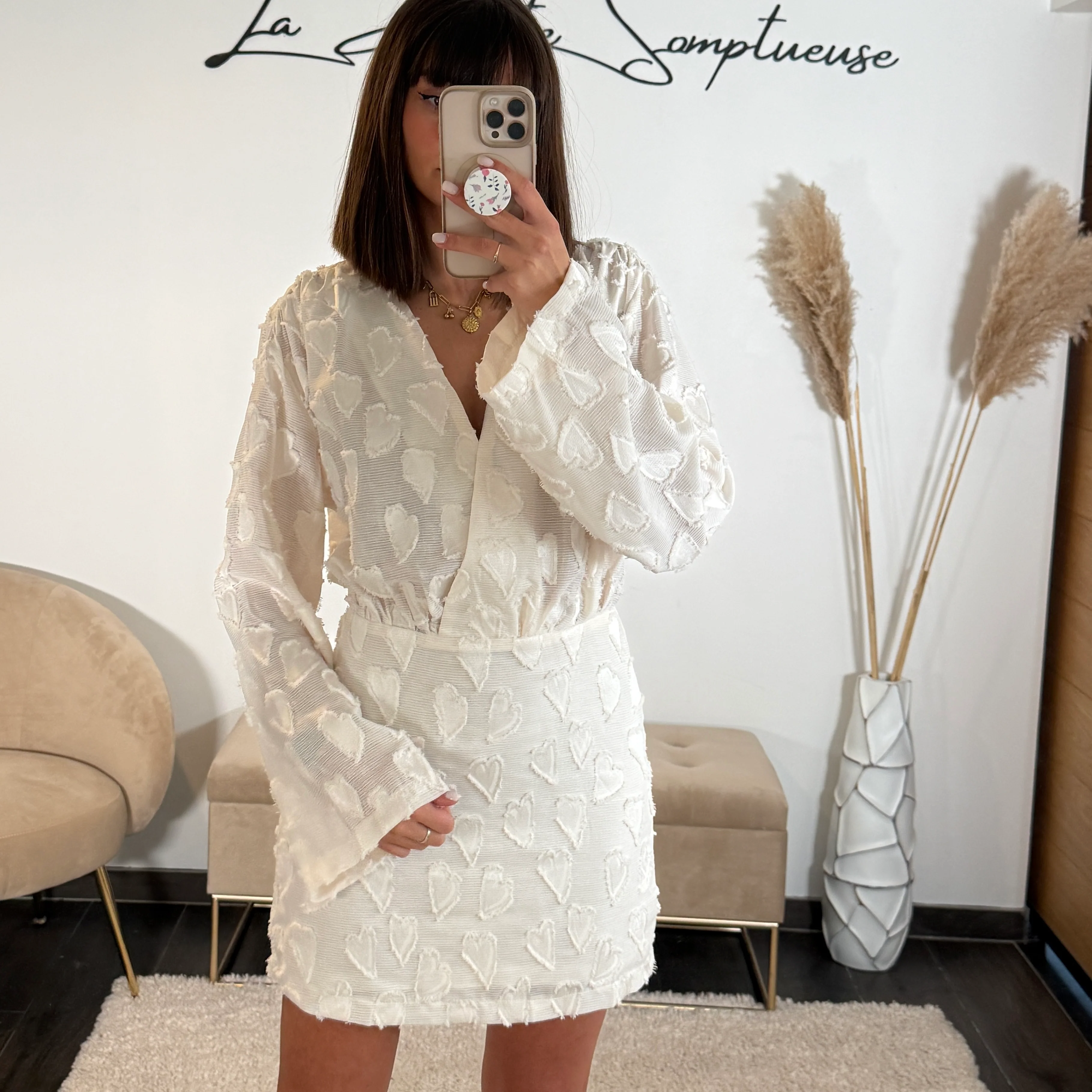 ROBE BEIGE HEART