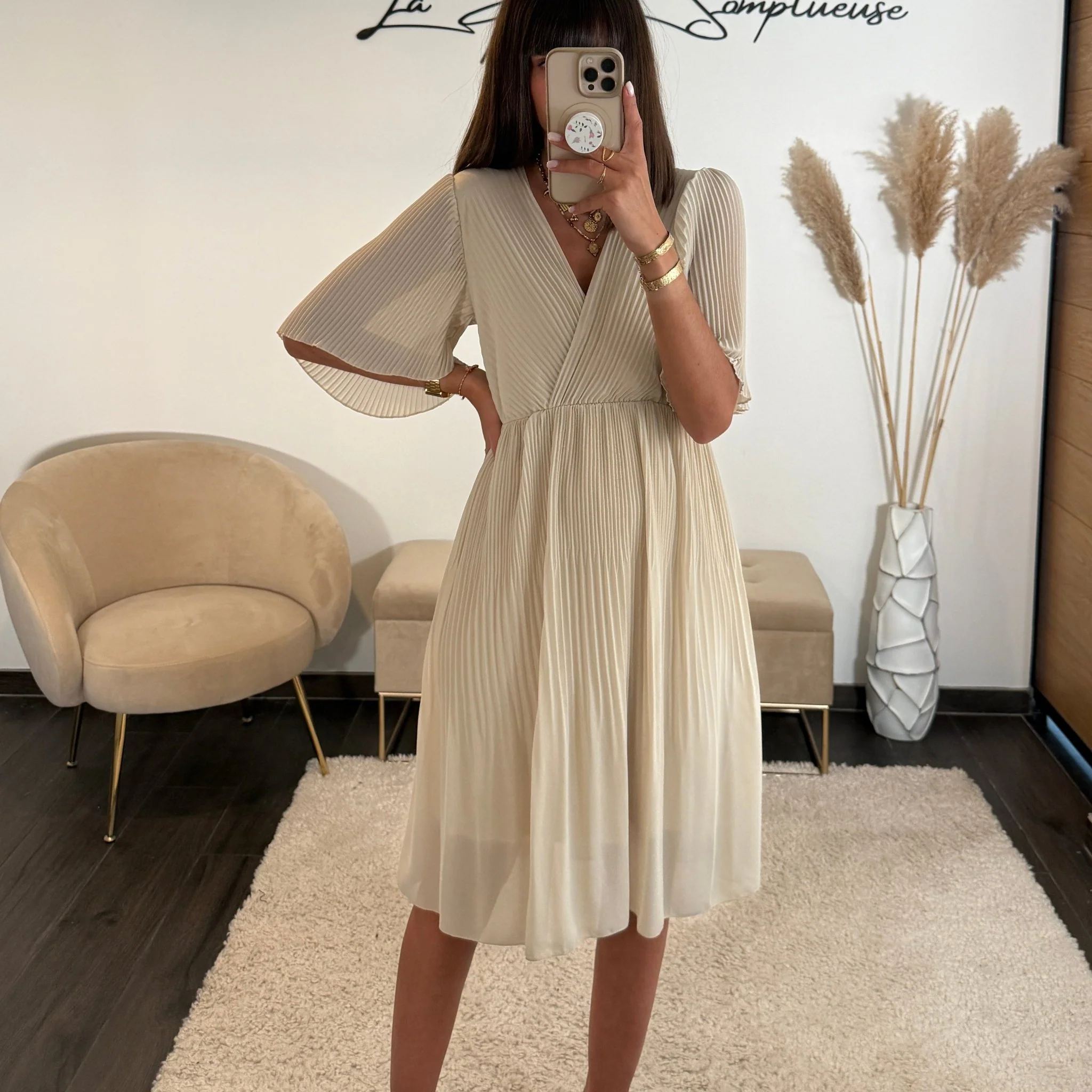 ROBE BEIGE HILONA