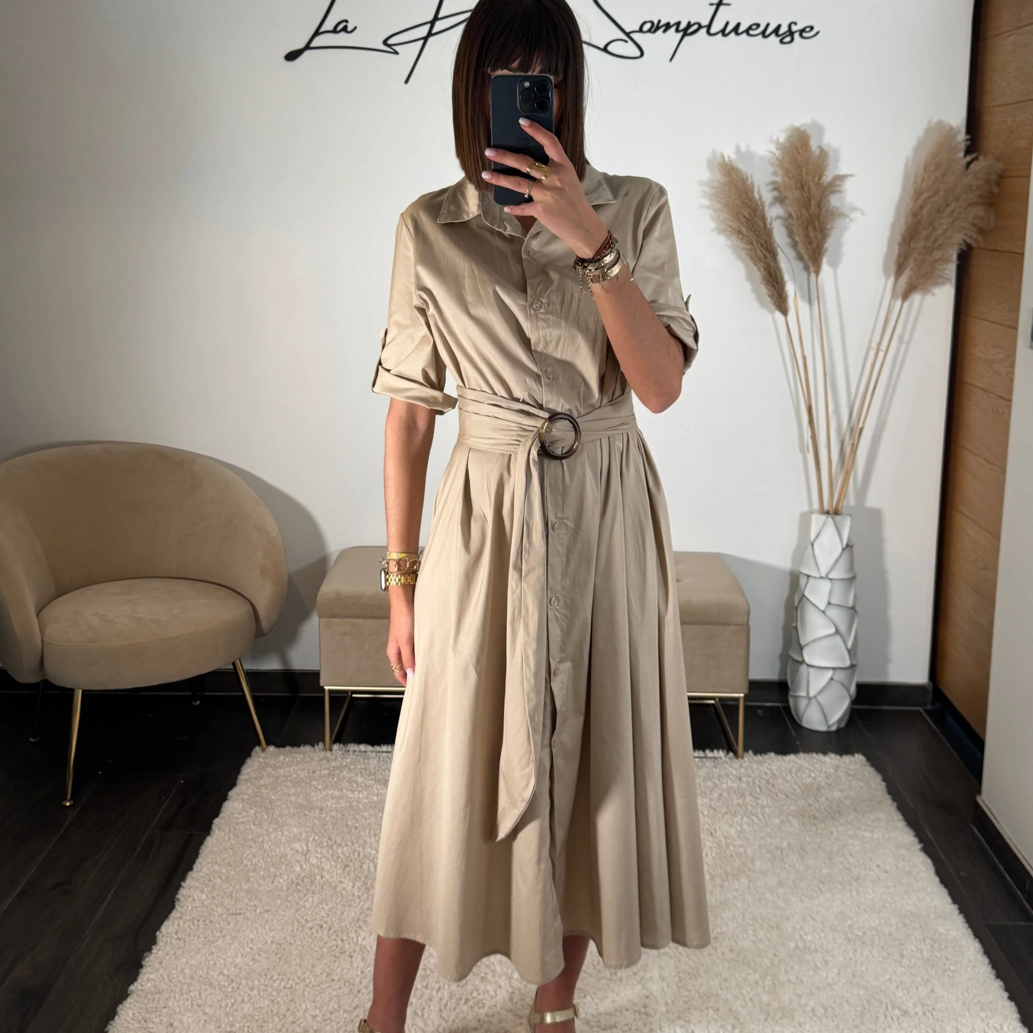 ROBE BEIGE MARINE - Image 2