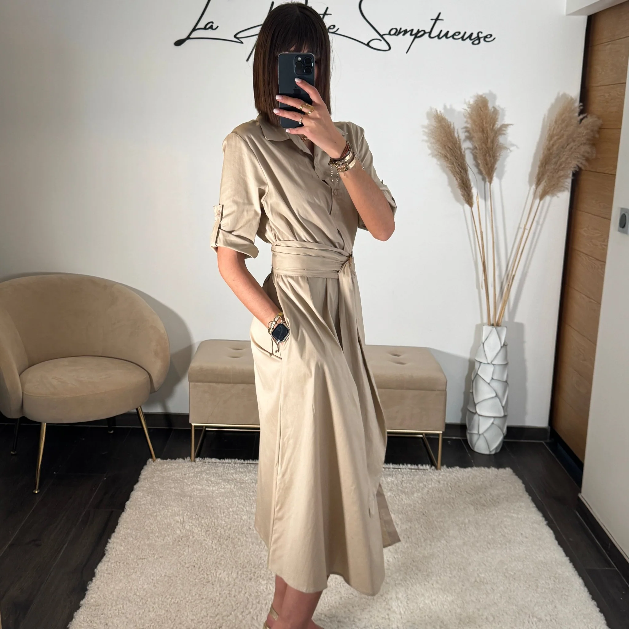 ROBE BEIGE MARINE - Image 4
