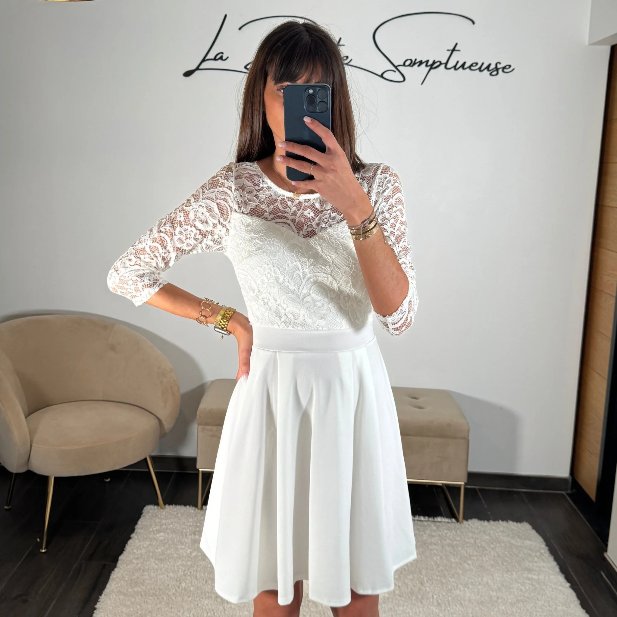 ROBE BLANCHE ANGELA - Image 3