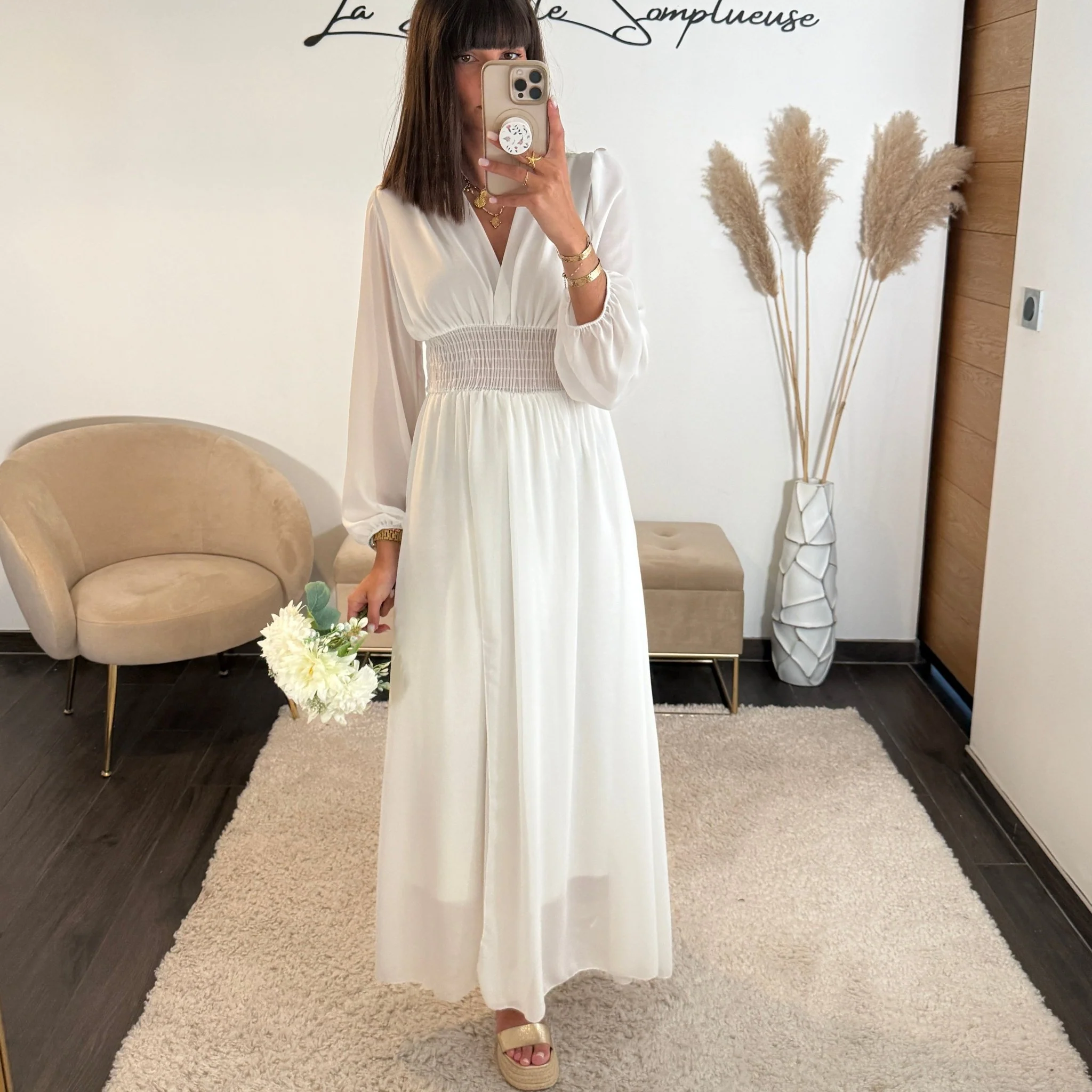ROBE BLANCHE FLUIDE MARTA