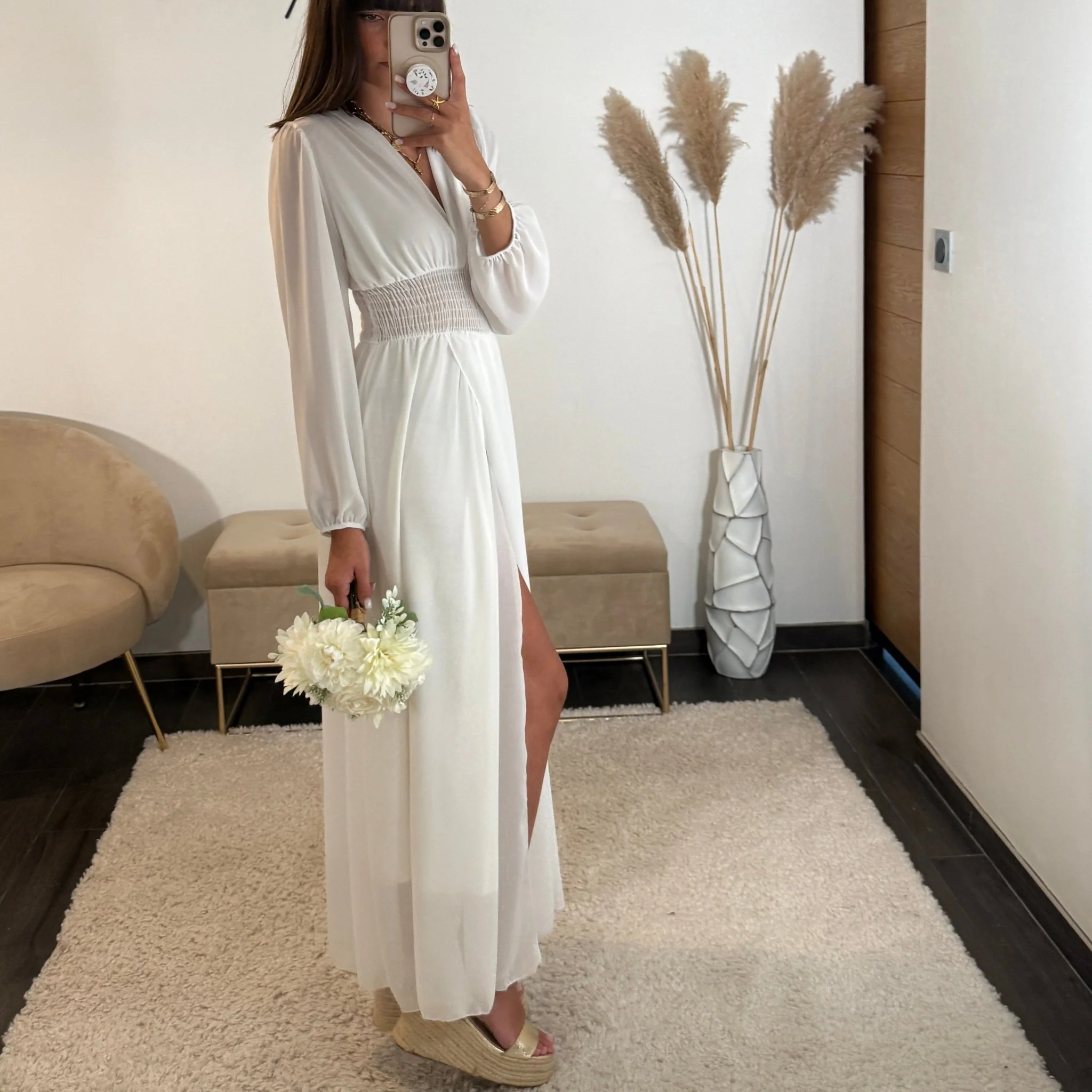 ROBE BLANCHE FLUIDE MARTA - Image 2