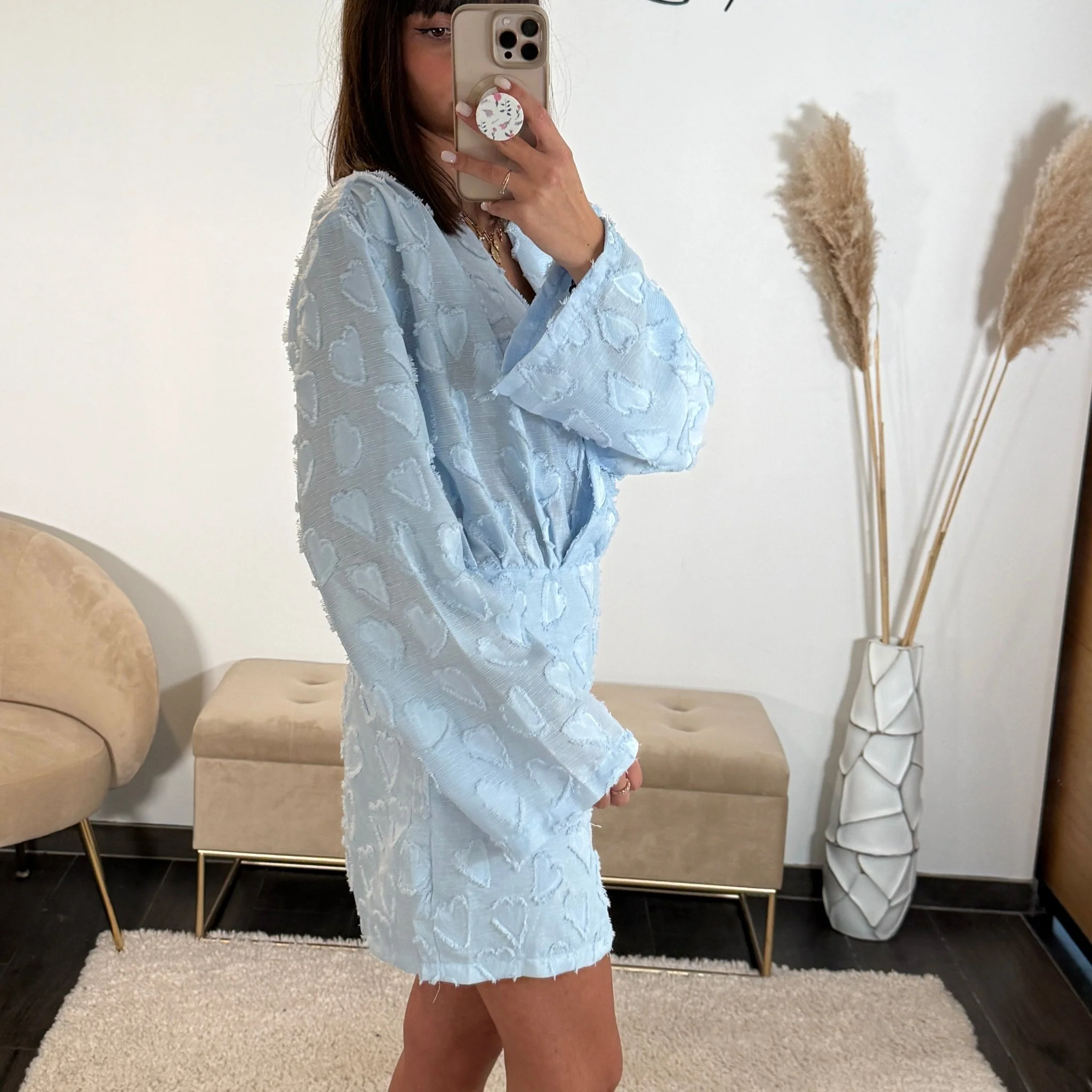 ROBE BLEU CIEL HEART - Image 2