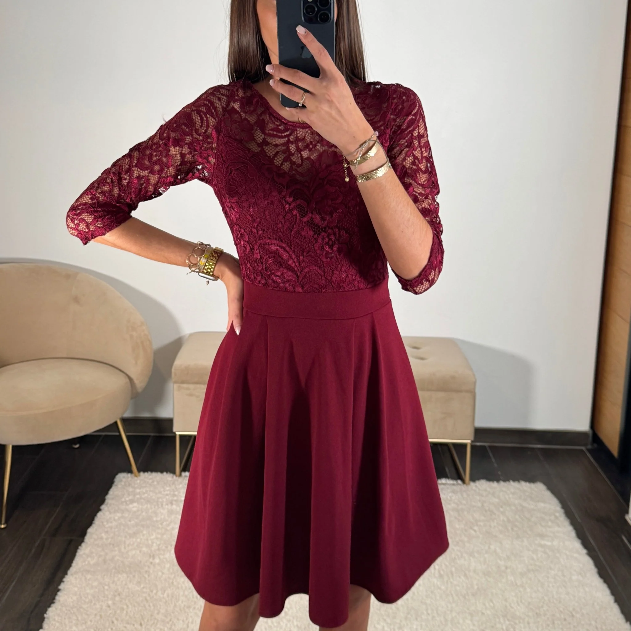 ROBE BORDEAUX ANGELA