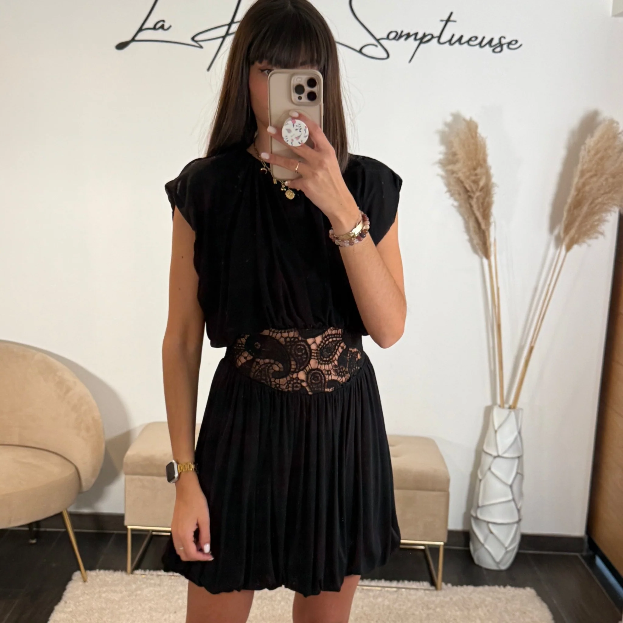 ROBE BRODERIE NOIRE BIANCA