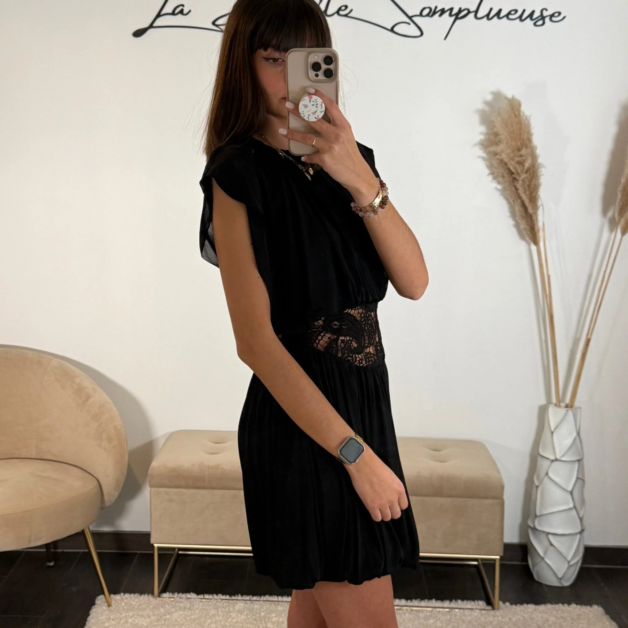 ROBE BRODERIE NOIRE BIANCA - Image 2