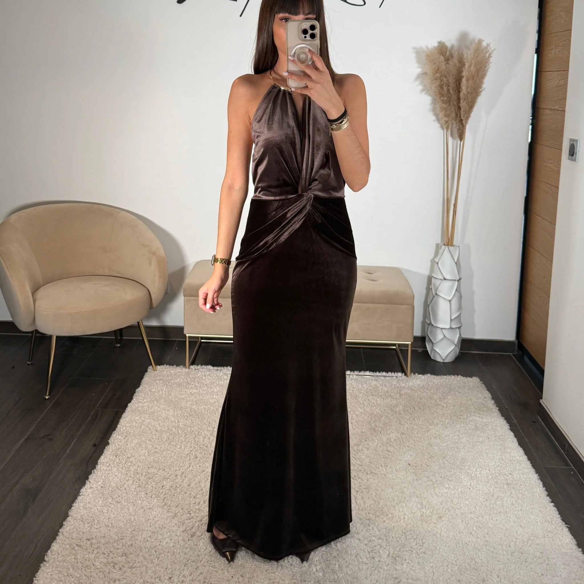 ROBE CHOCO VELOURS OCEANE - Image 3