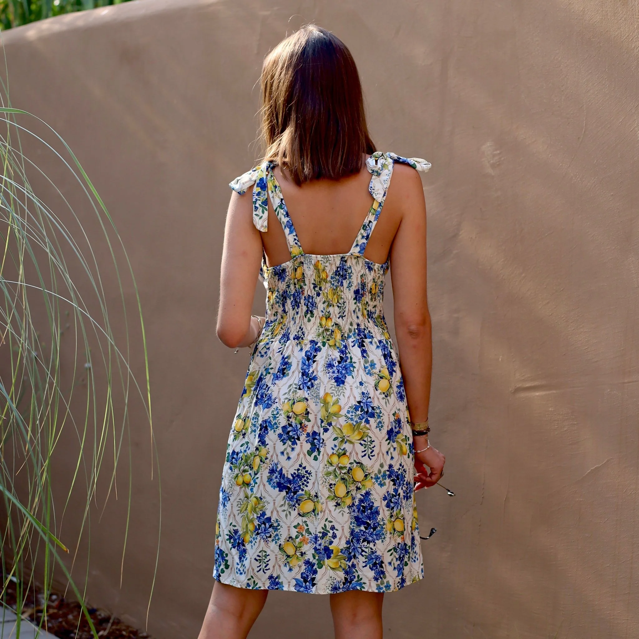 ROBE CITRON BLEU ET BLANCHE RANA - Image 2