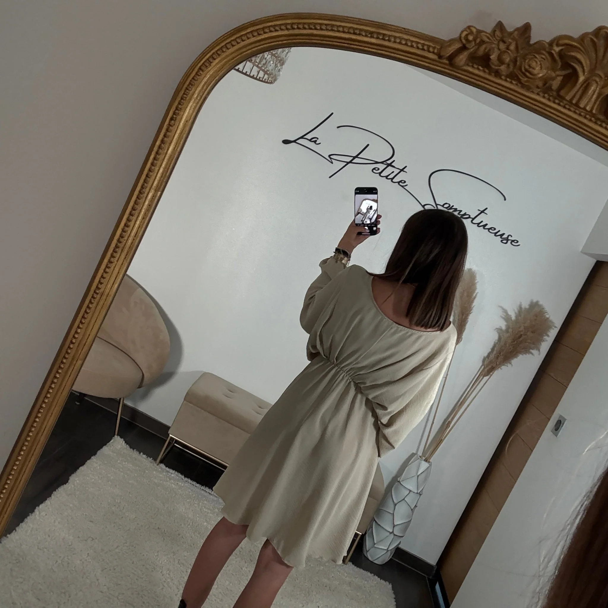 ROBE COURTE BEIGE DOMITILLE - Image 3