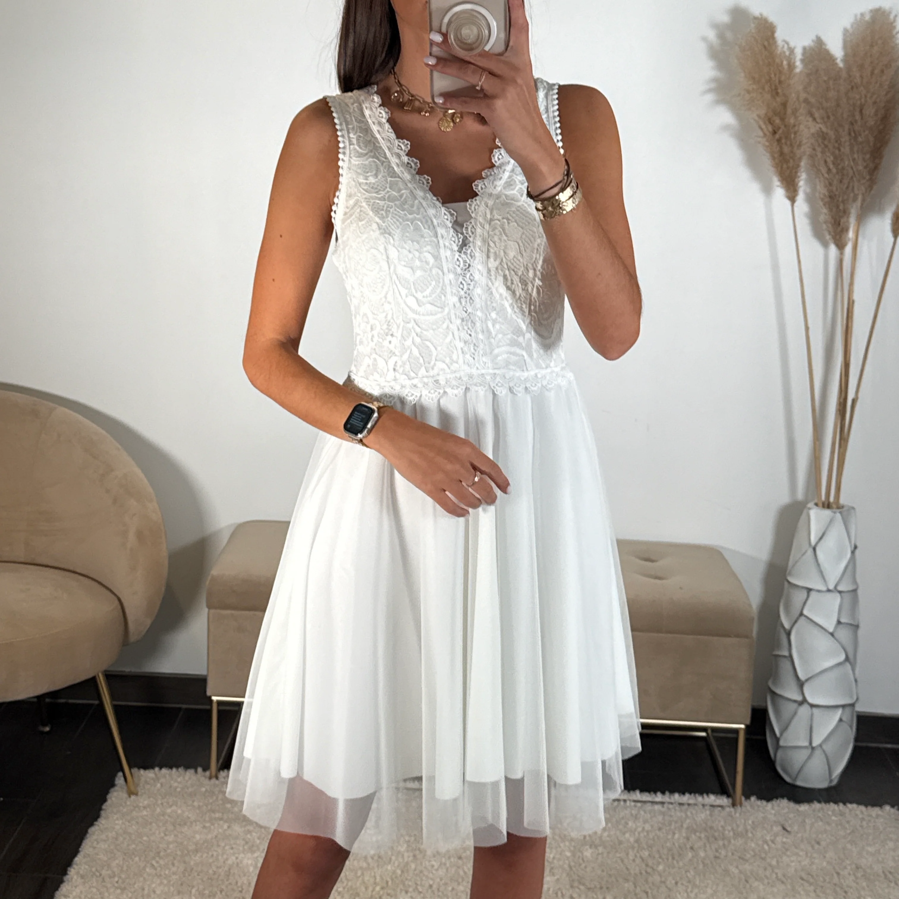 ROBE COURTE BLANCHE MANDY