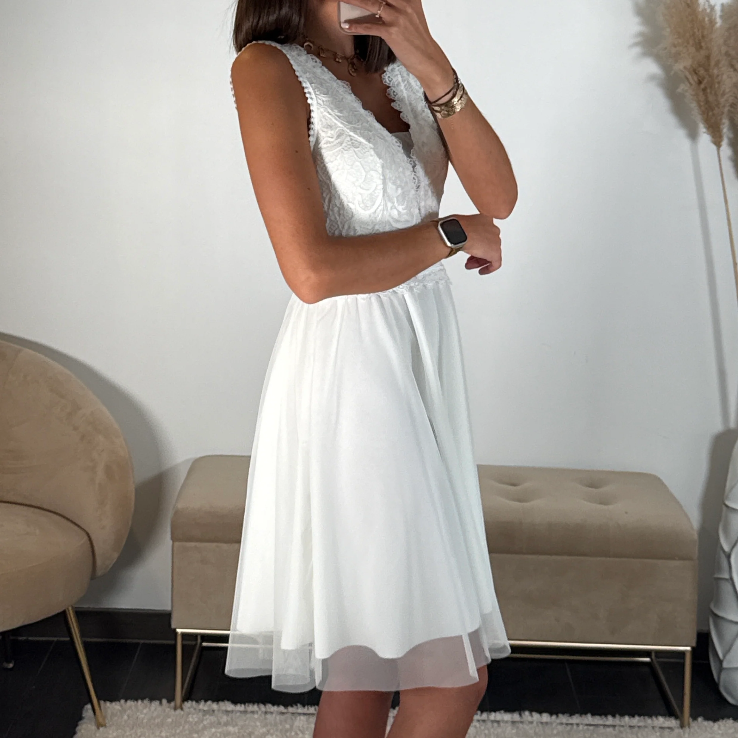 ROBE COURTE BLANCHE MANDY - Image 2