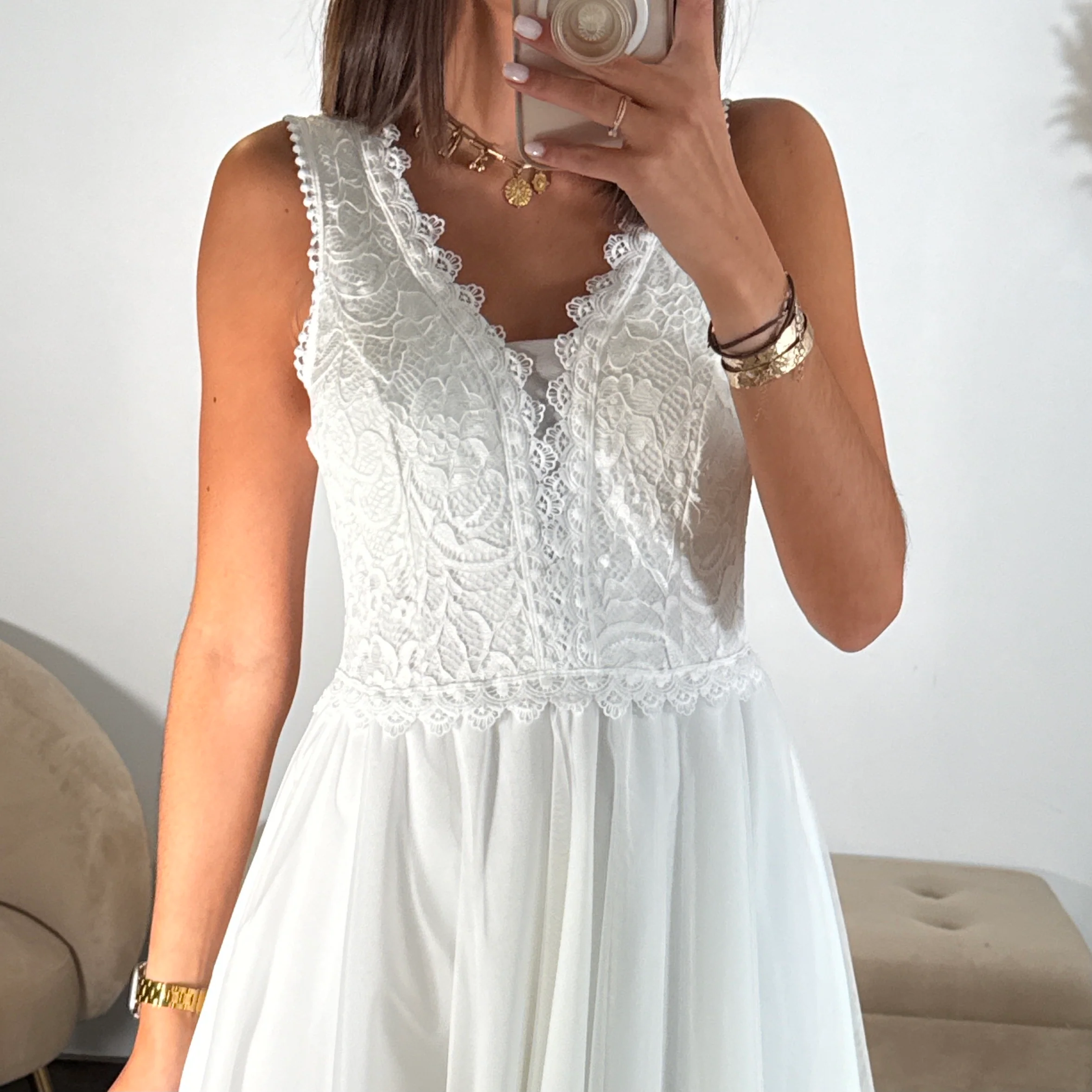 ROBE COURTE BLANCHE MANDY - Image 3