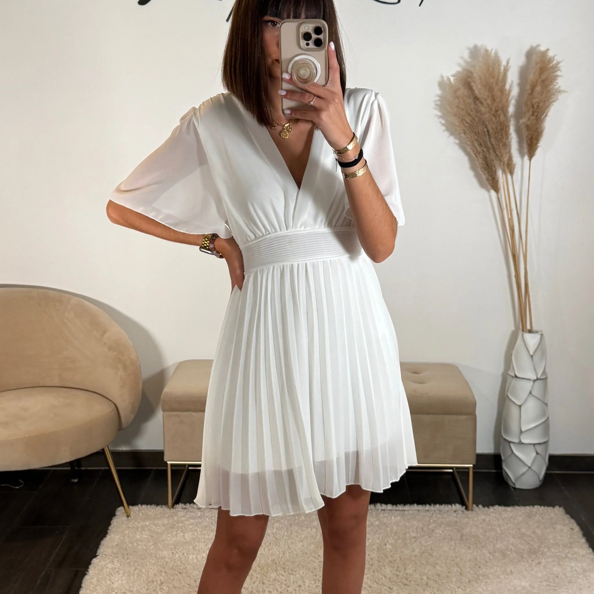 ROBE COURTE BLANCHE RACHEL