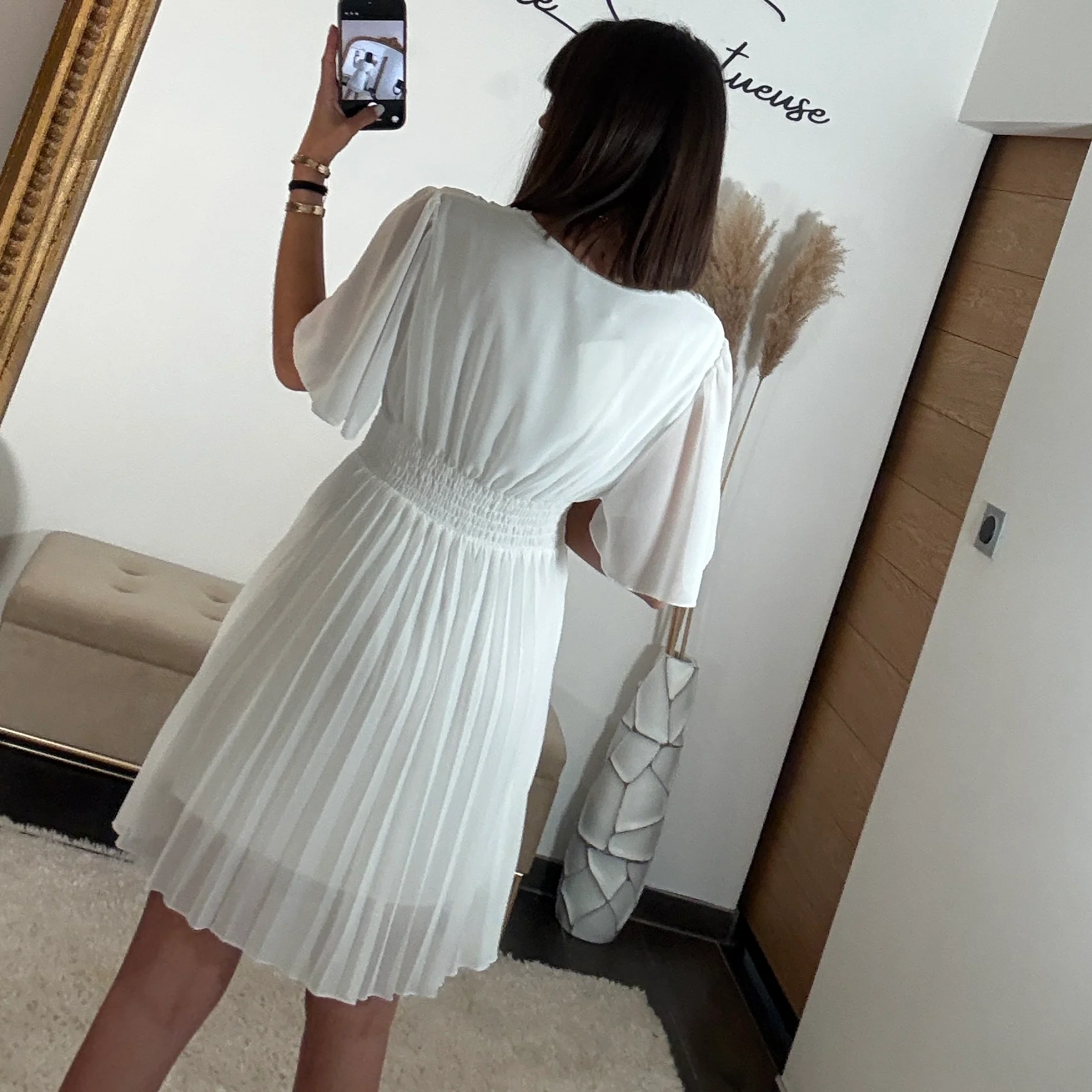 ROBE COURTE BLANCHE RACHEL - Image 3