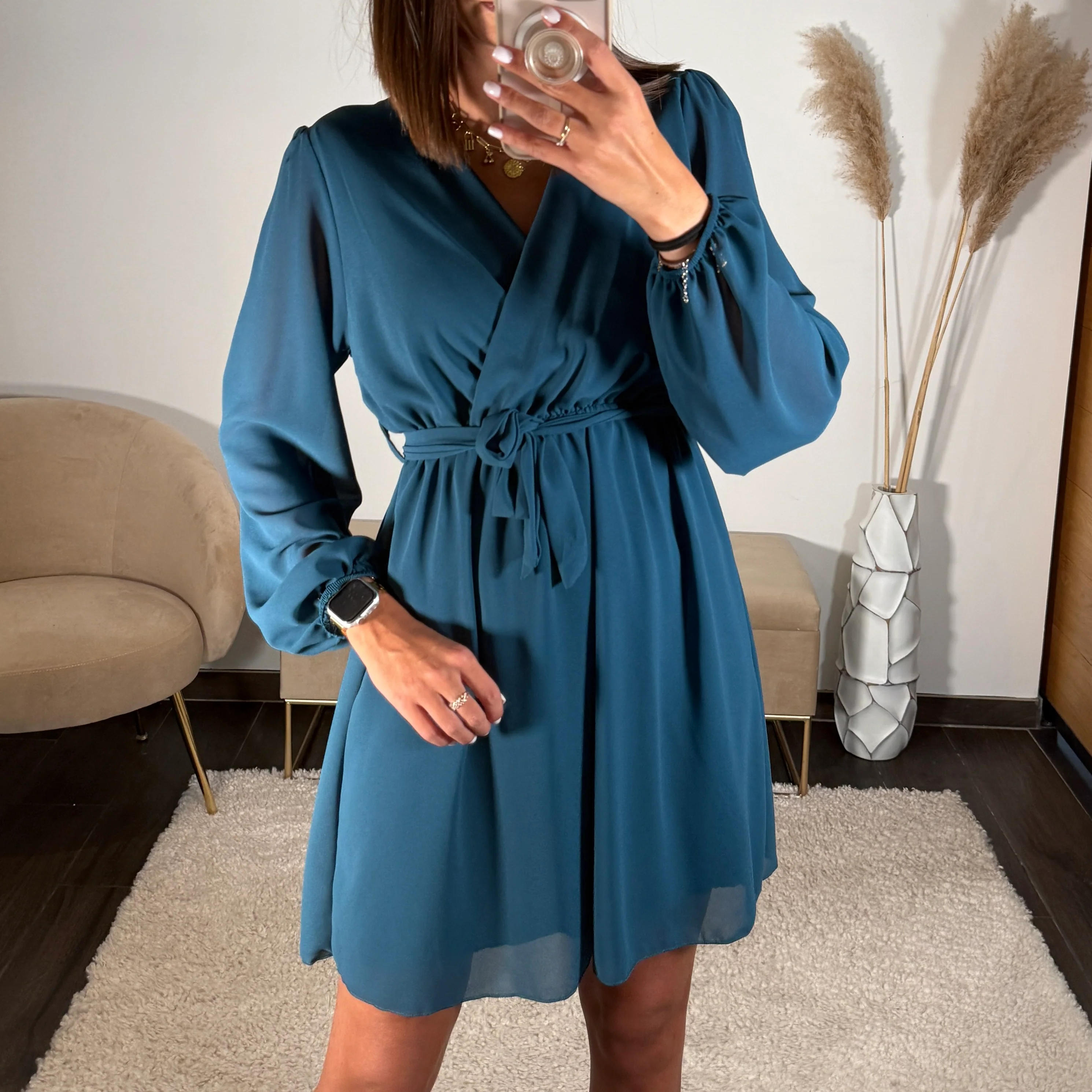 ROBE COURTE BLEUE ÉLISE