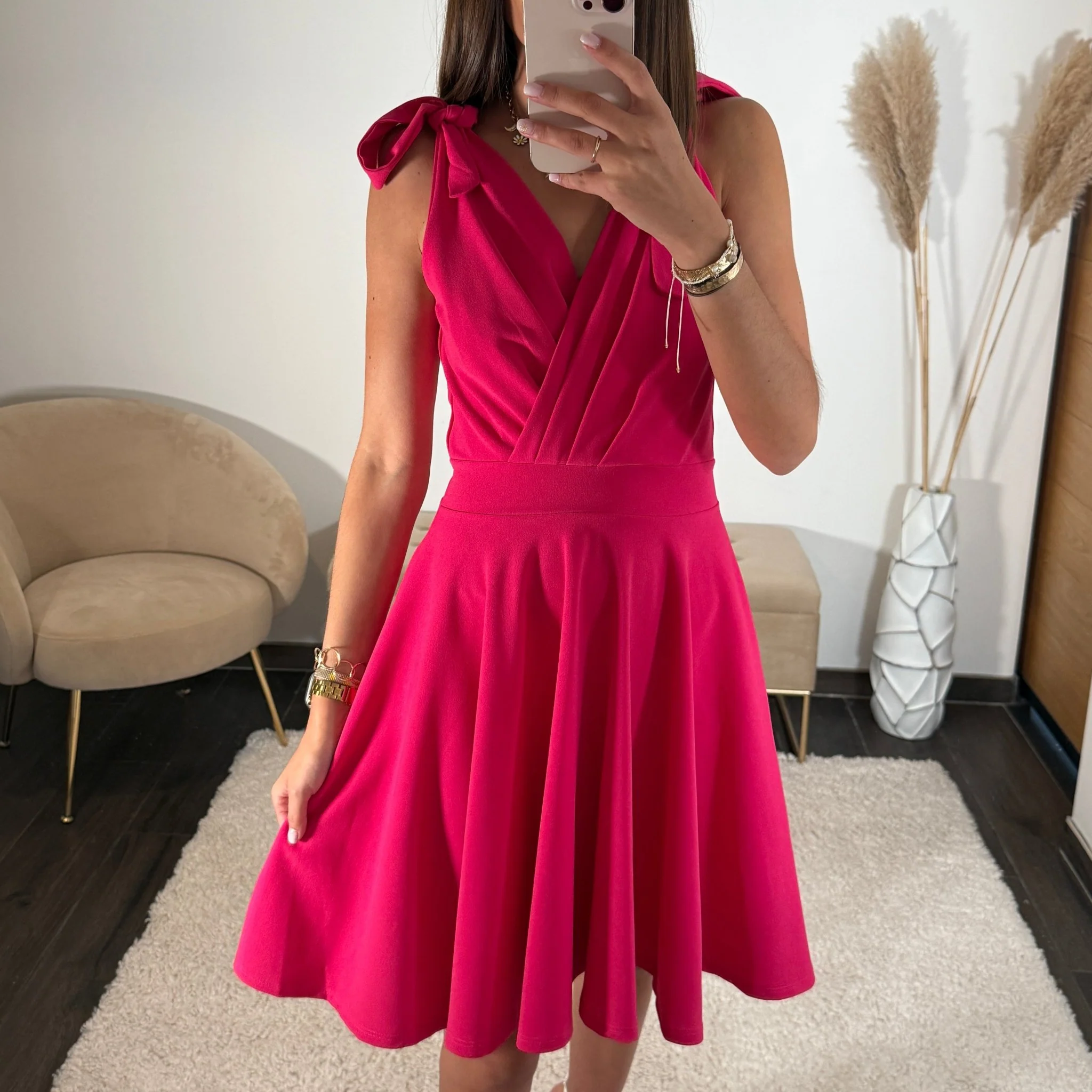 ROBE COURTE FUCHSIA NORA - Image 3