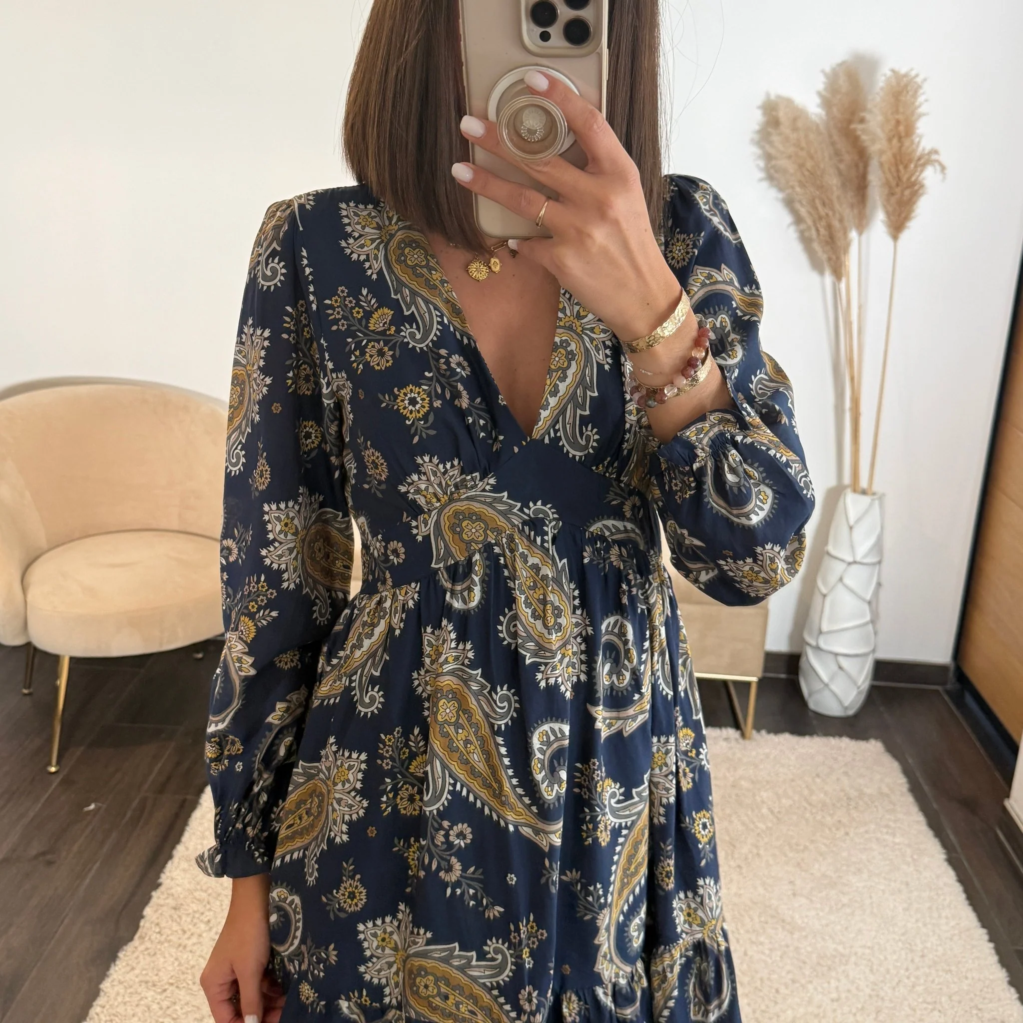 ROBE COURTE MARINE APPOLINE - Image 3