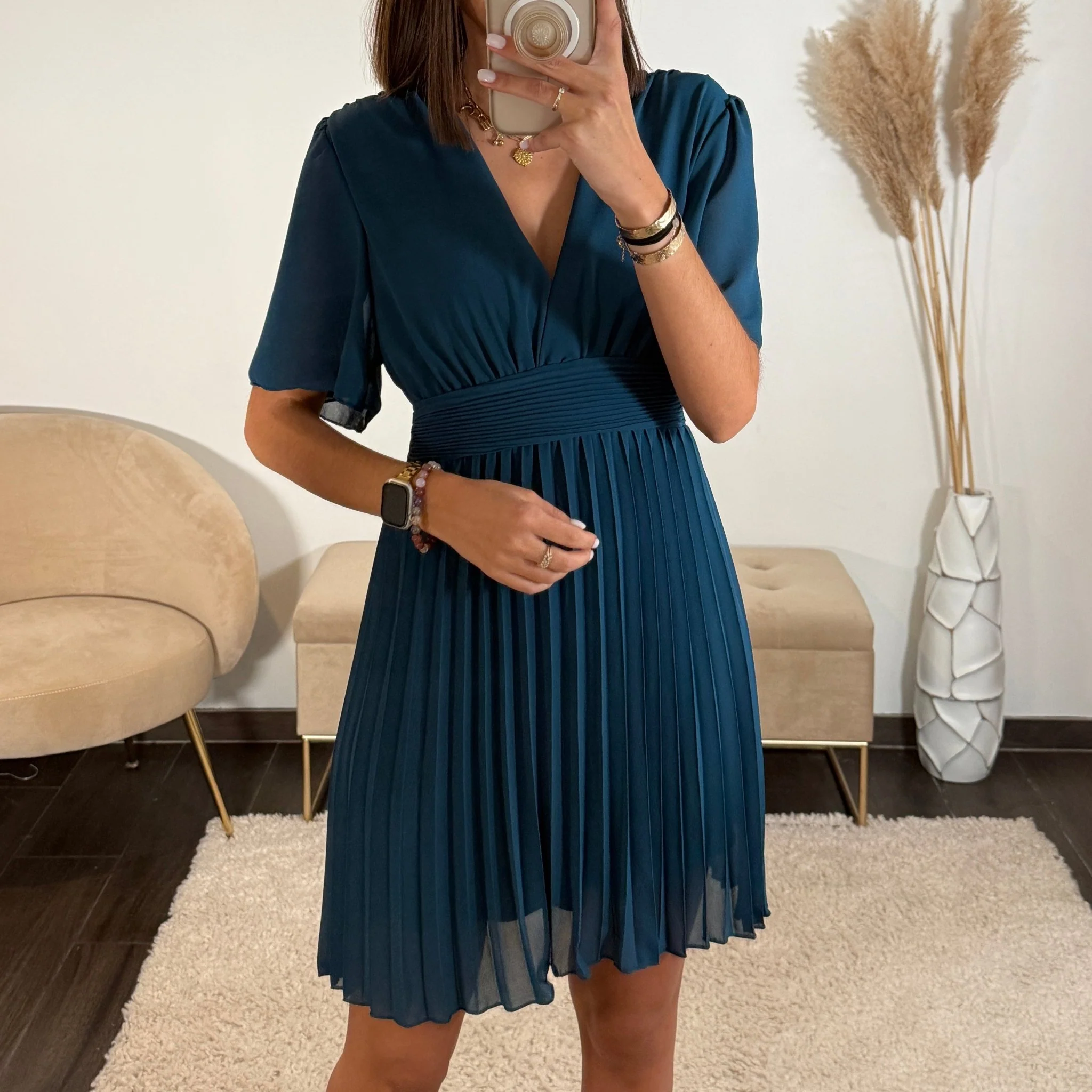 ROBE COURTE BLEU RACHEL