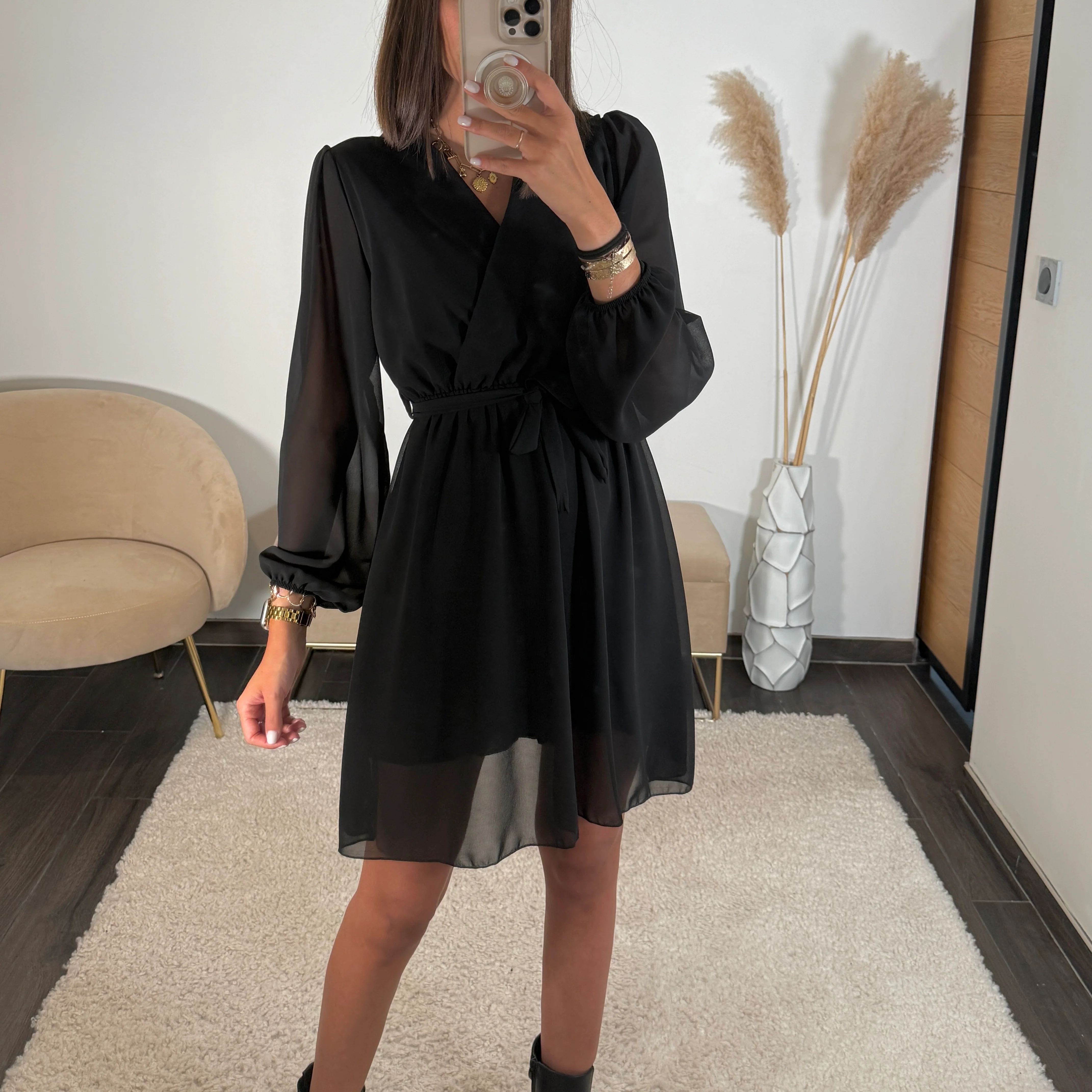 ROBE COURTE NOIRE ÉLISE