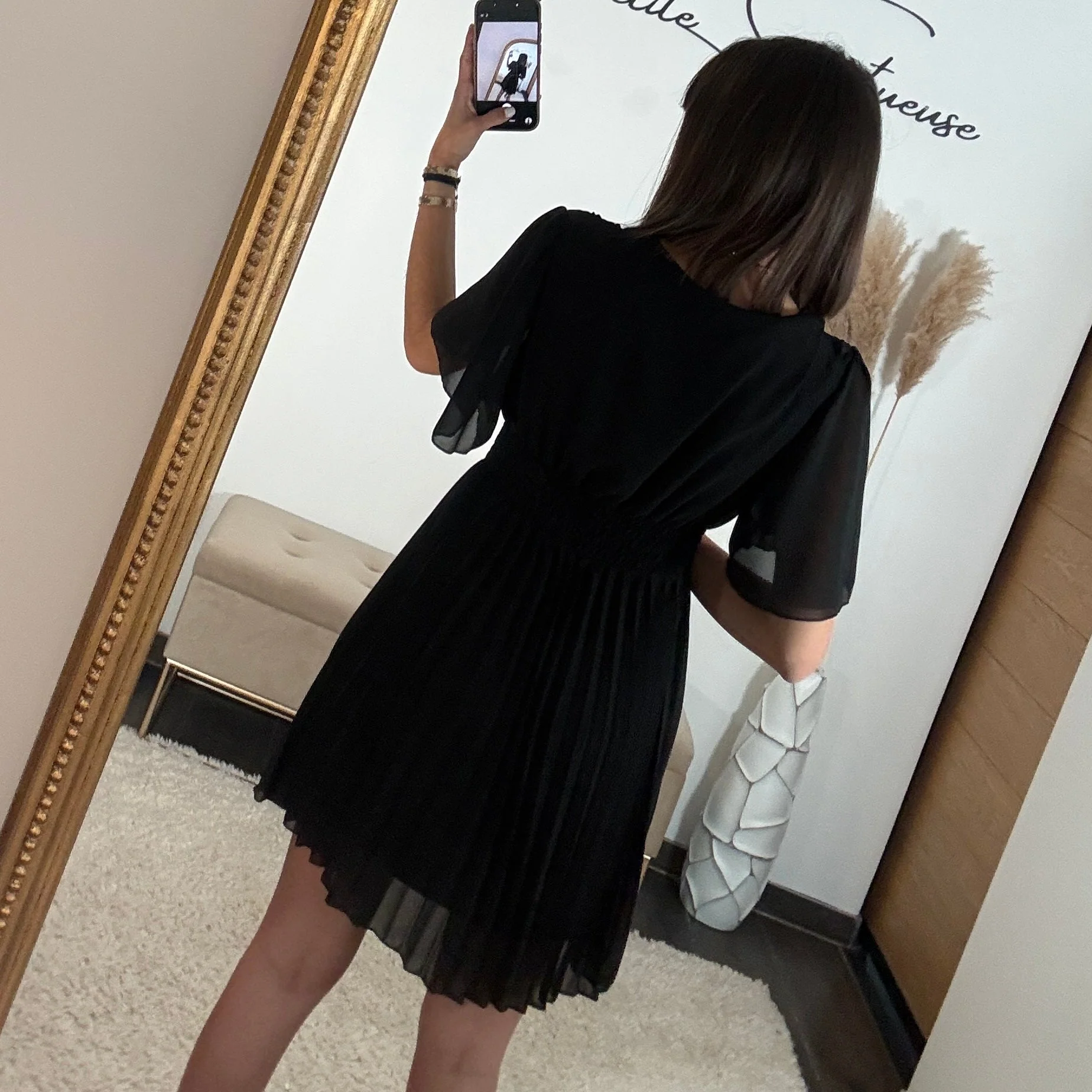 ROBE COURTE NOIRE RACHEL - Image 2