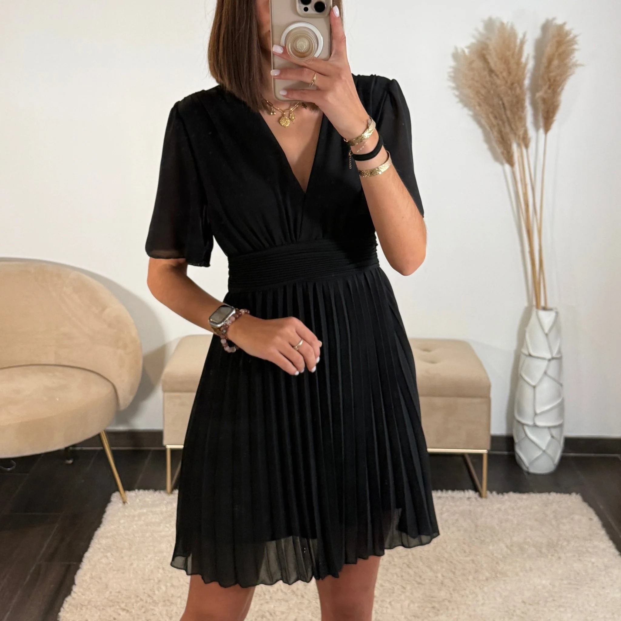 ROBE COURTE NOIRE RACHEL - Image 3
