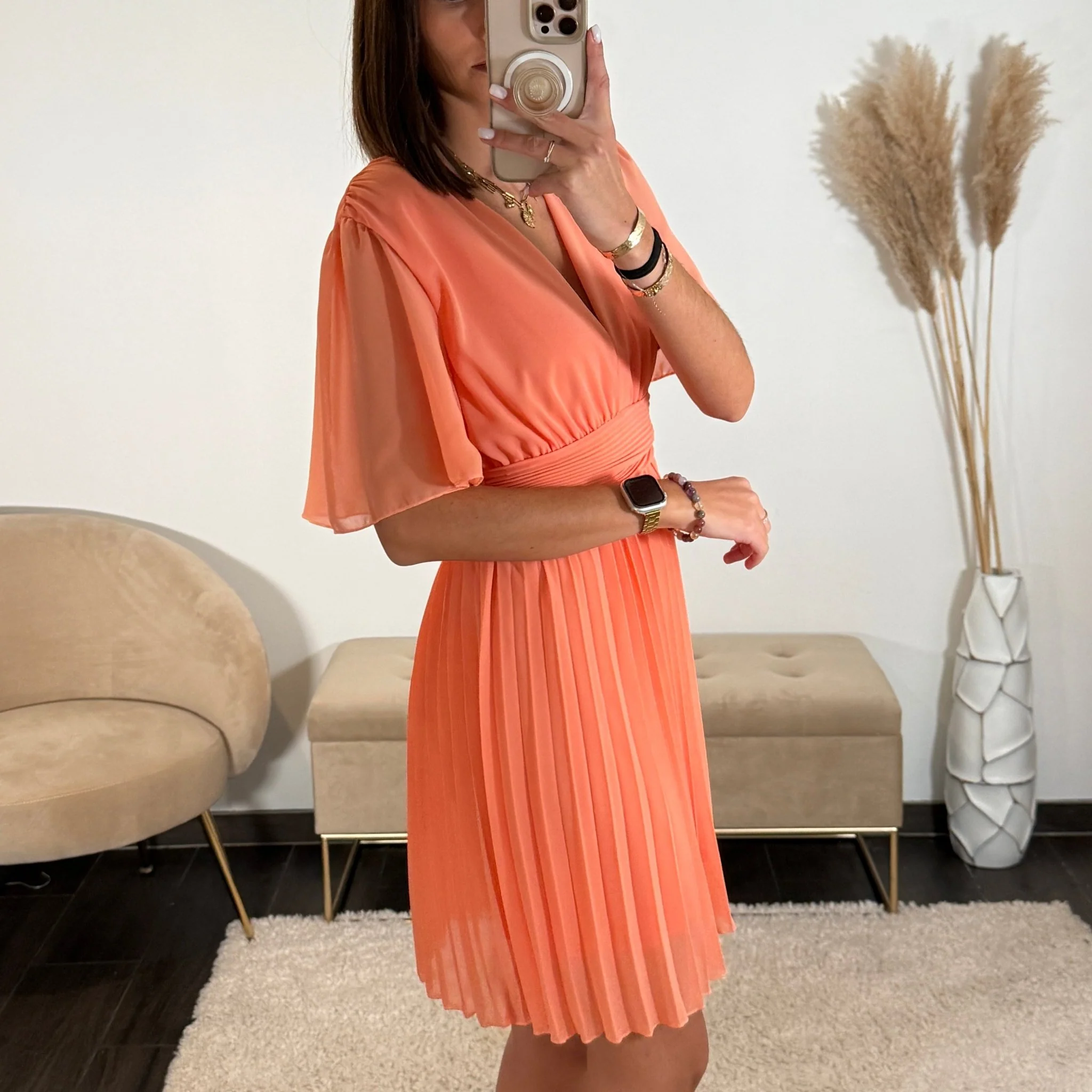 ROBE COURTE ORANGE RACHEL - Image 3