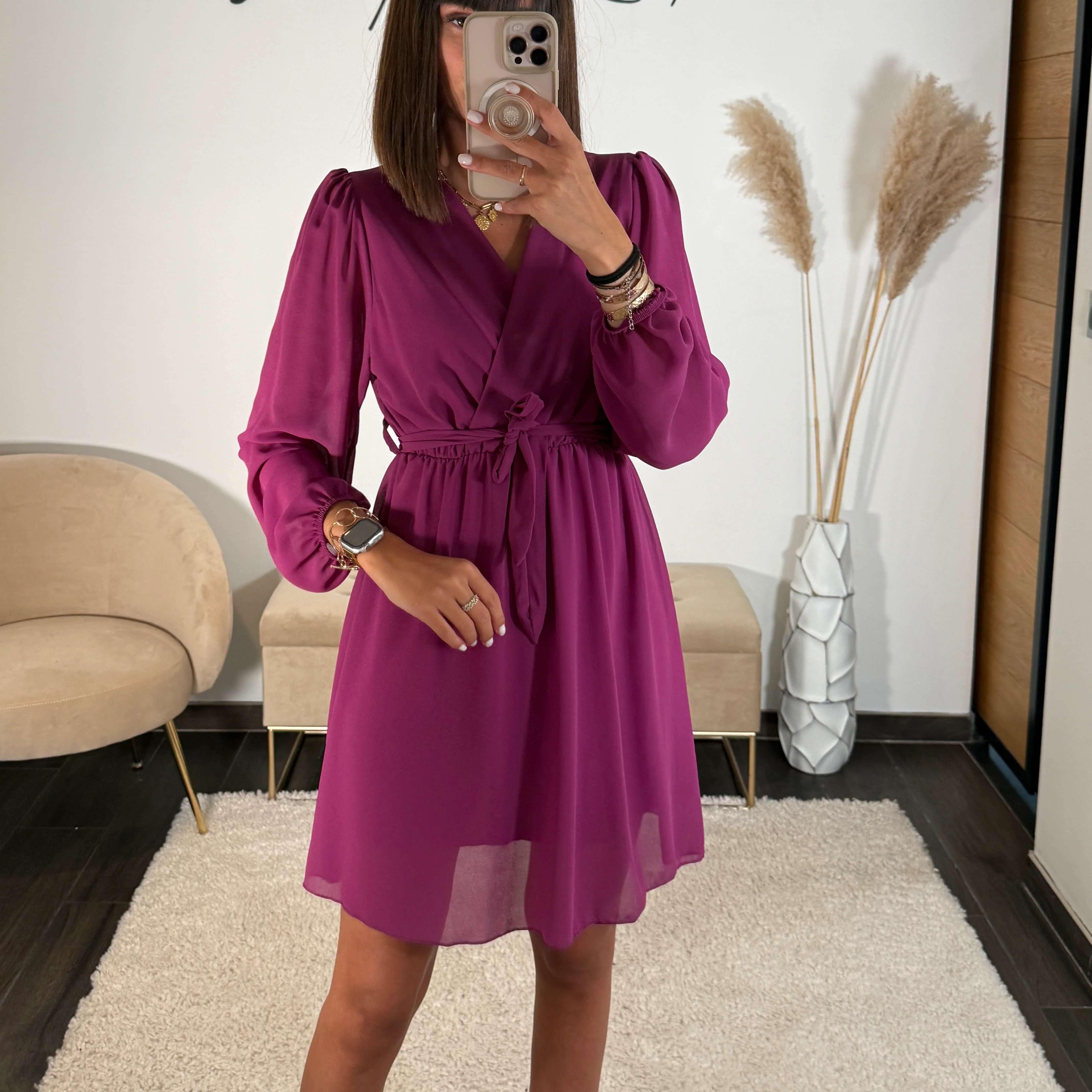 ROBE COURTE PRUNE ÉLISE