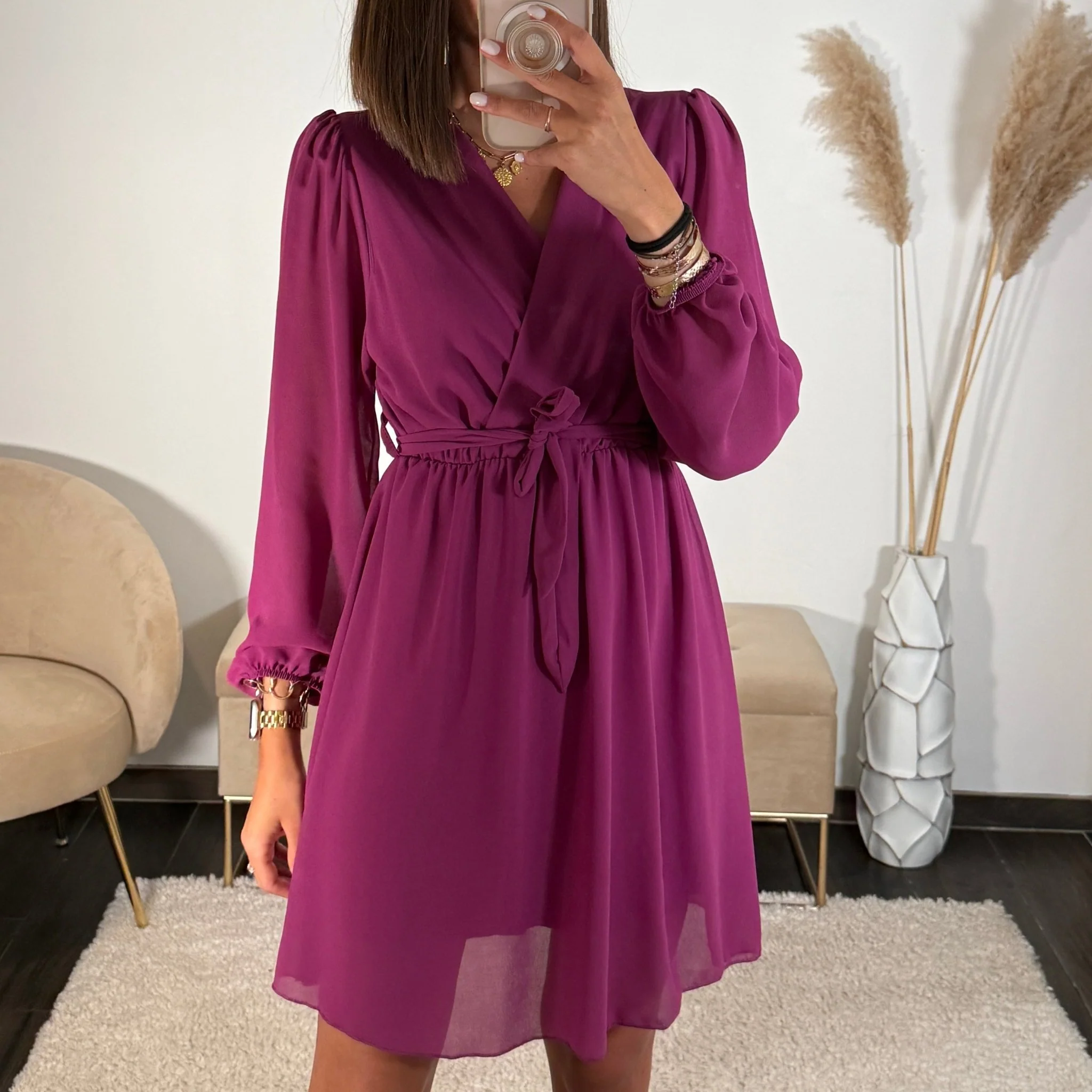 ROBE COURTE PRUNE ÉLISE - Image 2