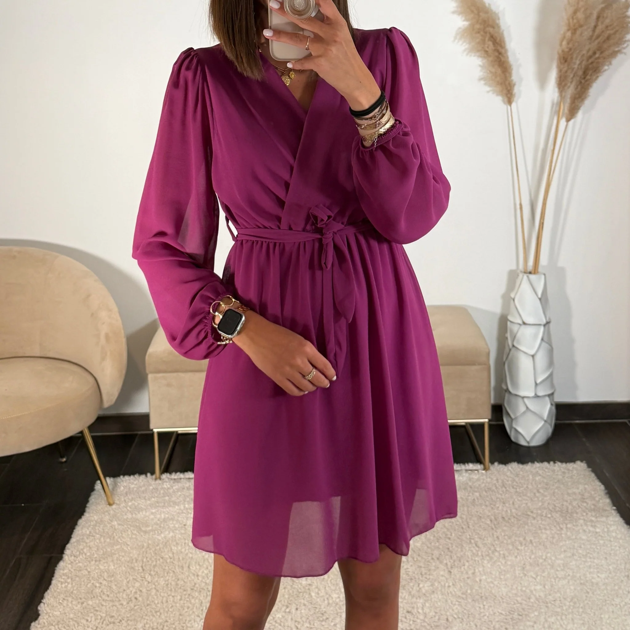 ROBE COURTE PRUNE ÉLISE - Image 3