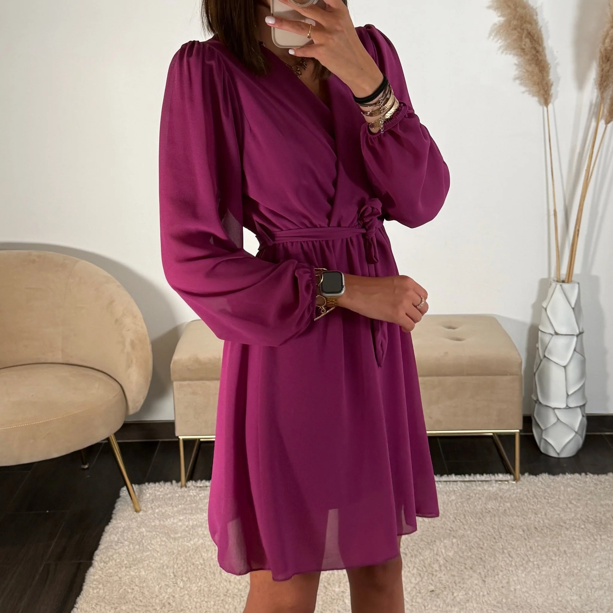 ROBE COURTE PRUNE ÉLISE - Image 4
