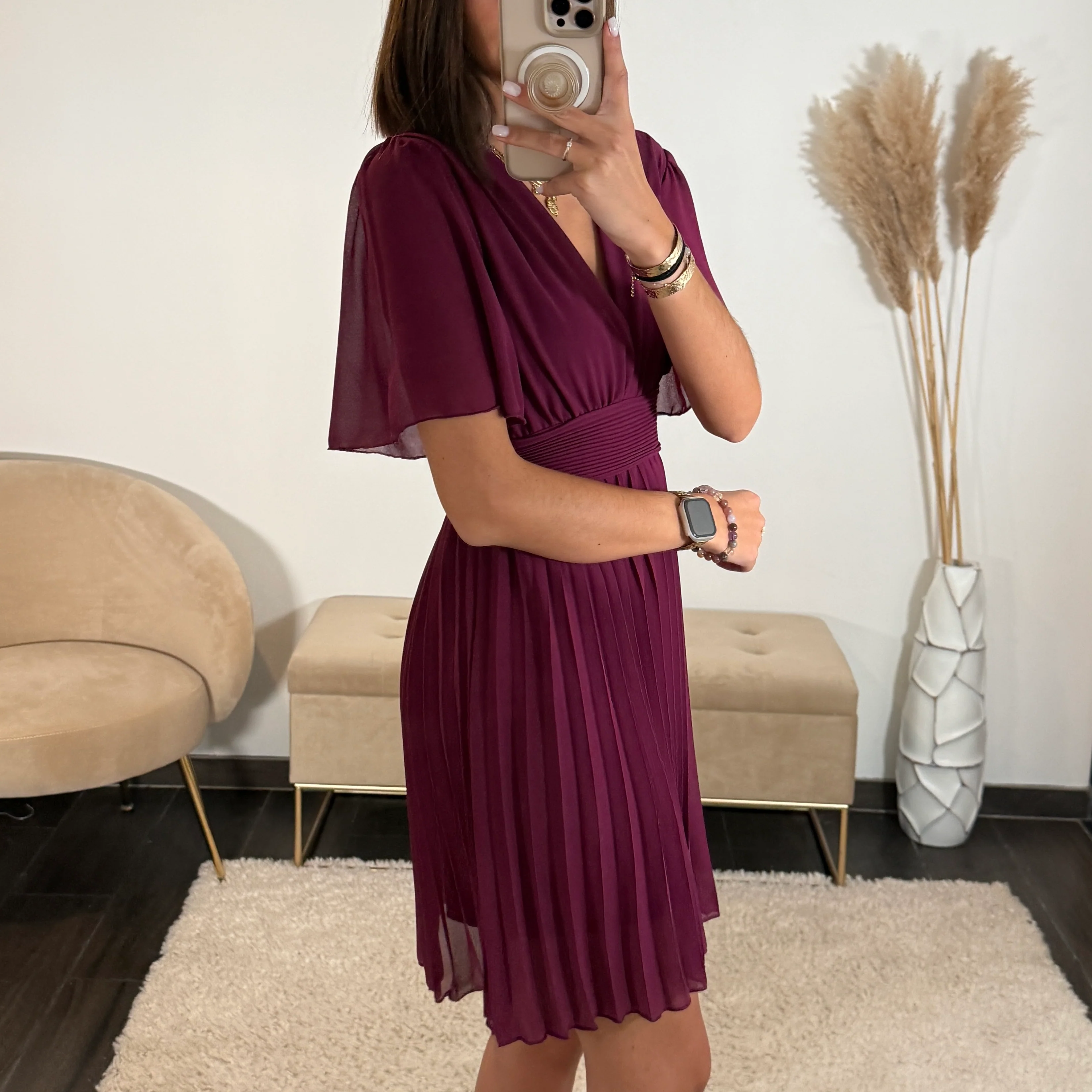 ROBE COURTE PRUNE RACHEL - Image 2
