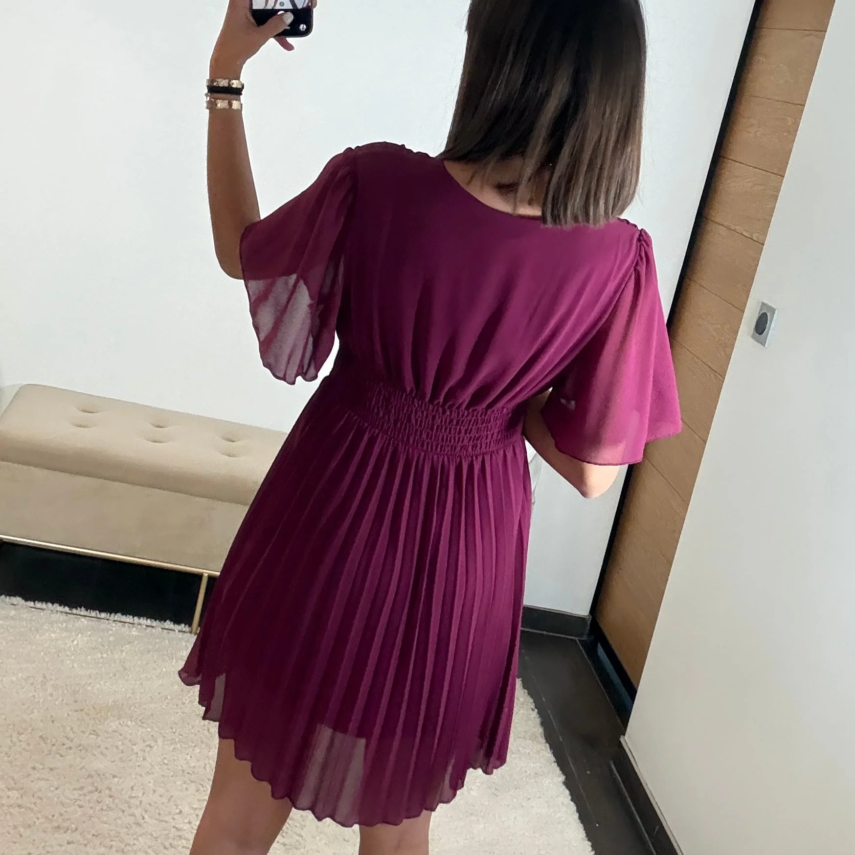 ROBE COURTE PRUNE RACHEL - Image 3