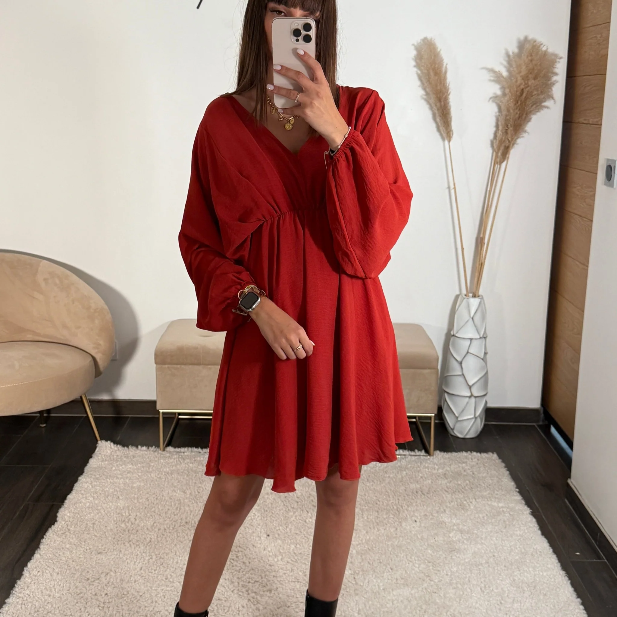 ROBE COURTE TERRACOTTA DOMITILLE - Image 2