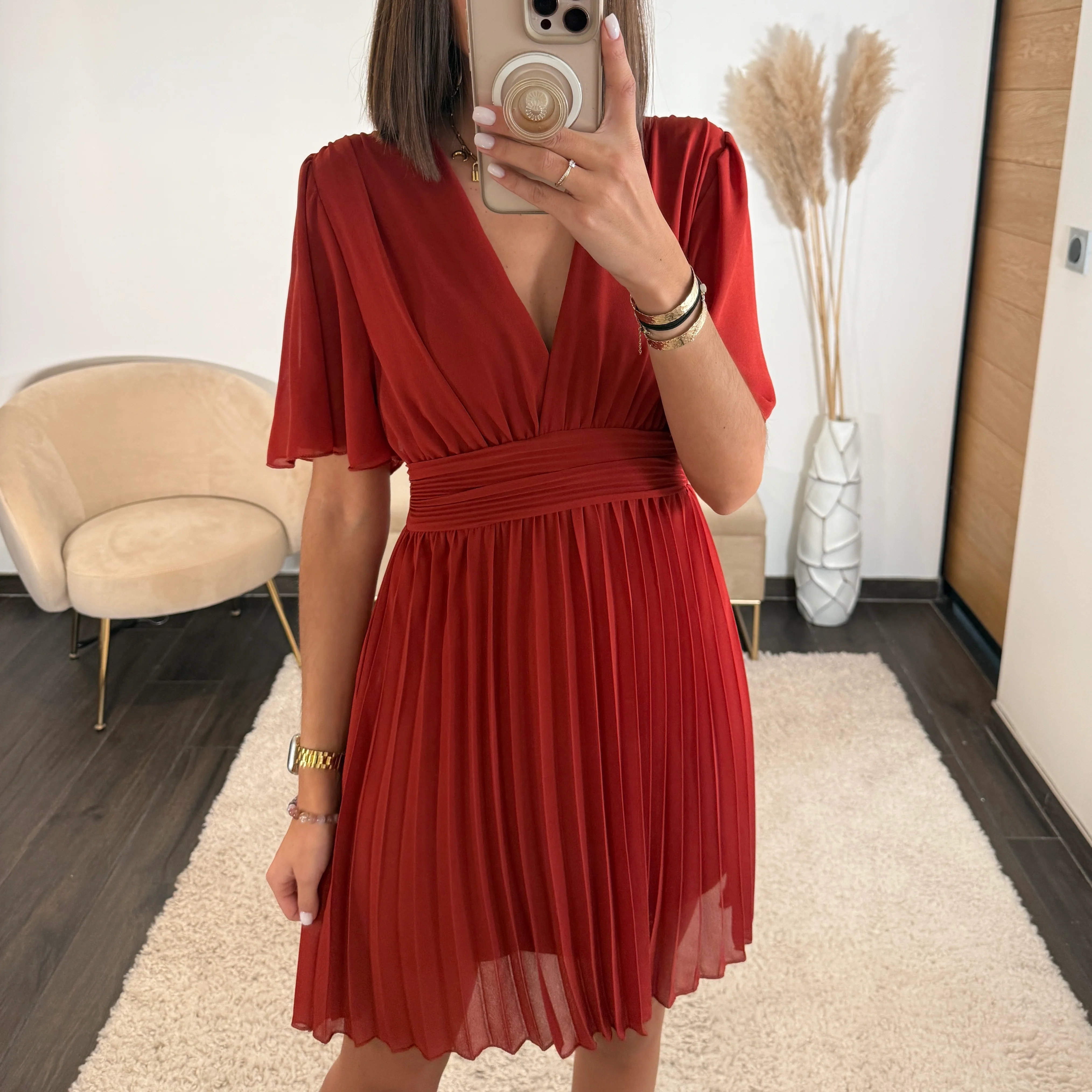 ROBE COURTE TERRACOTTA RACHEL - Image 2