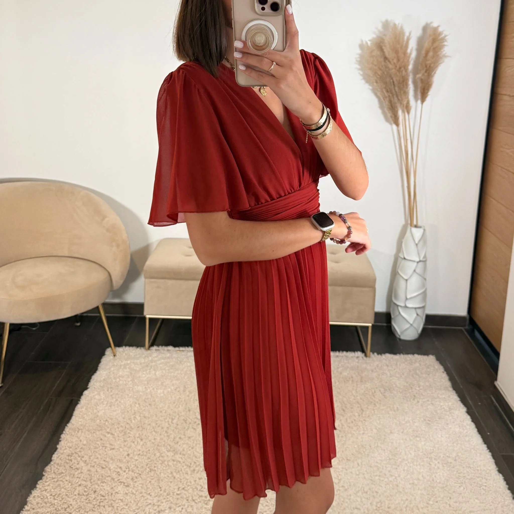 ROBE COURTE TERRACOTTA RACHEL - Image 4