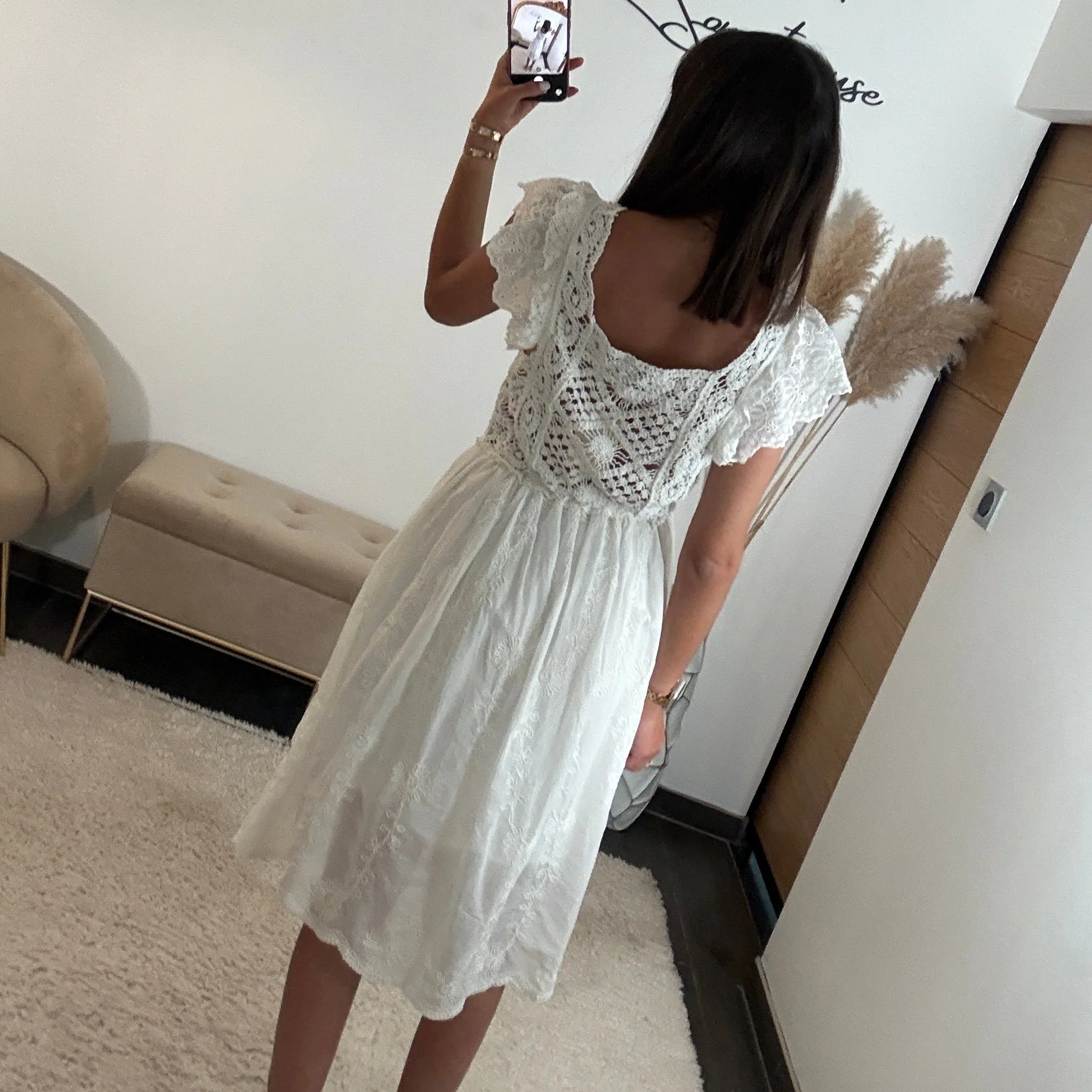 ROBE CROCHET BLANCHE AMELIA - Image 4