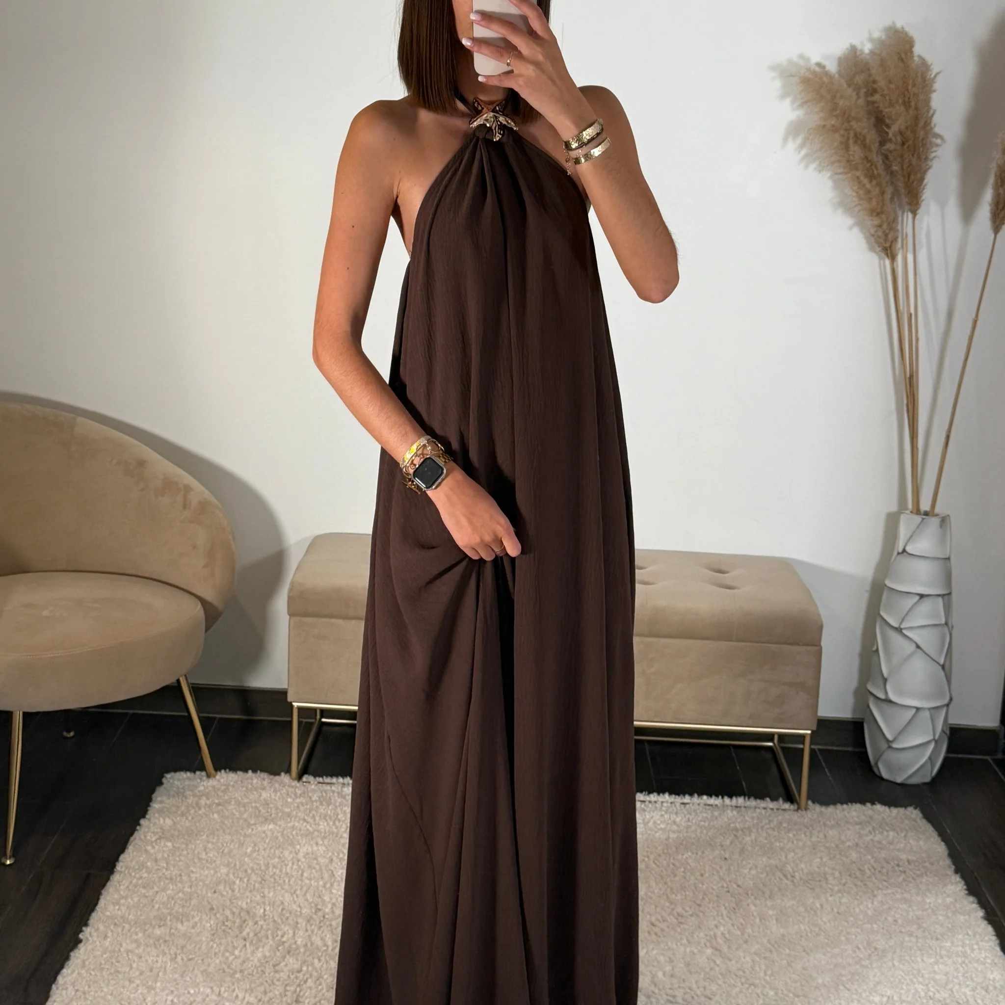 ROBE ETOILE DE MER CHOCOLAT