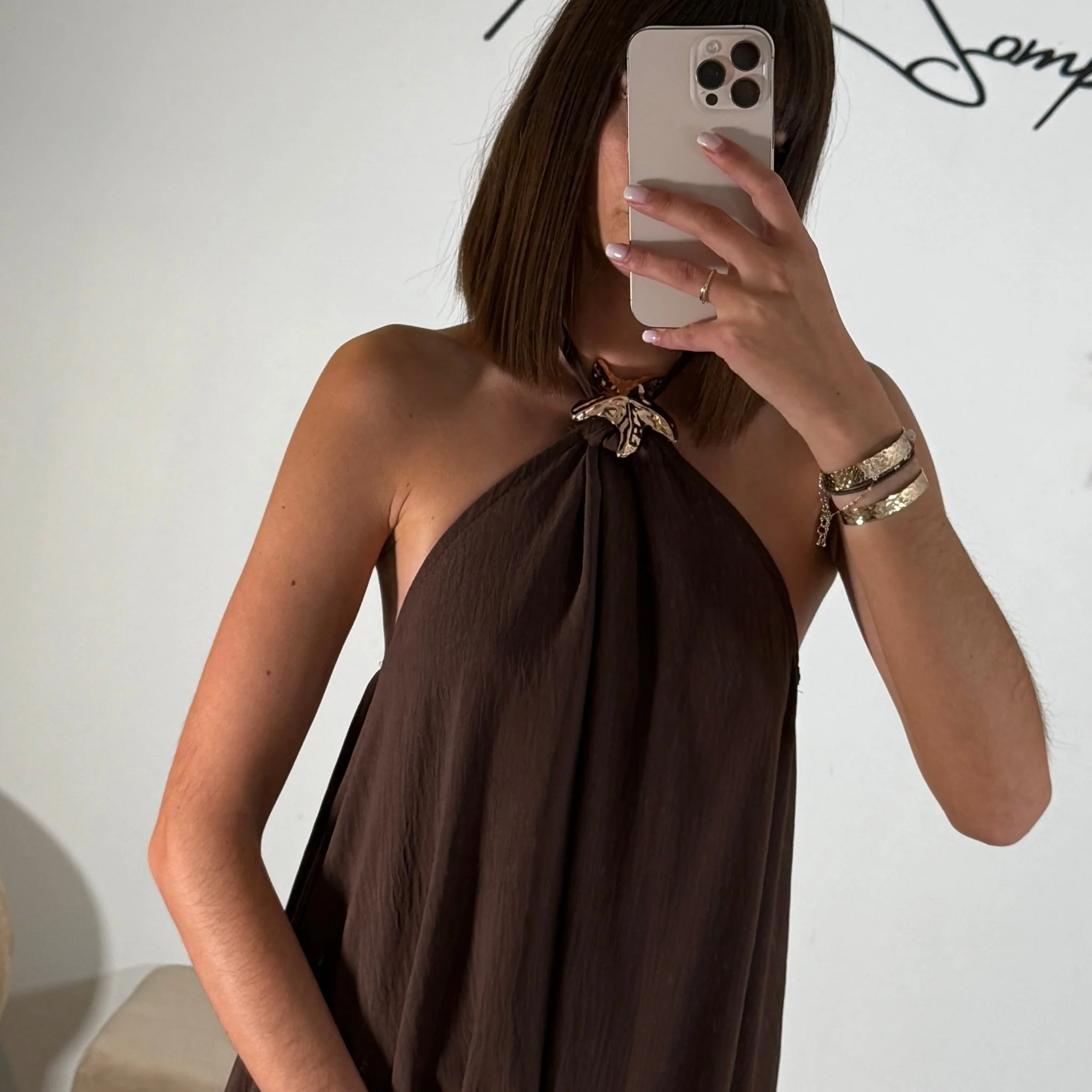 ROBE ETOILE DE MER CHOCOLAT - Image 2