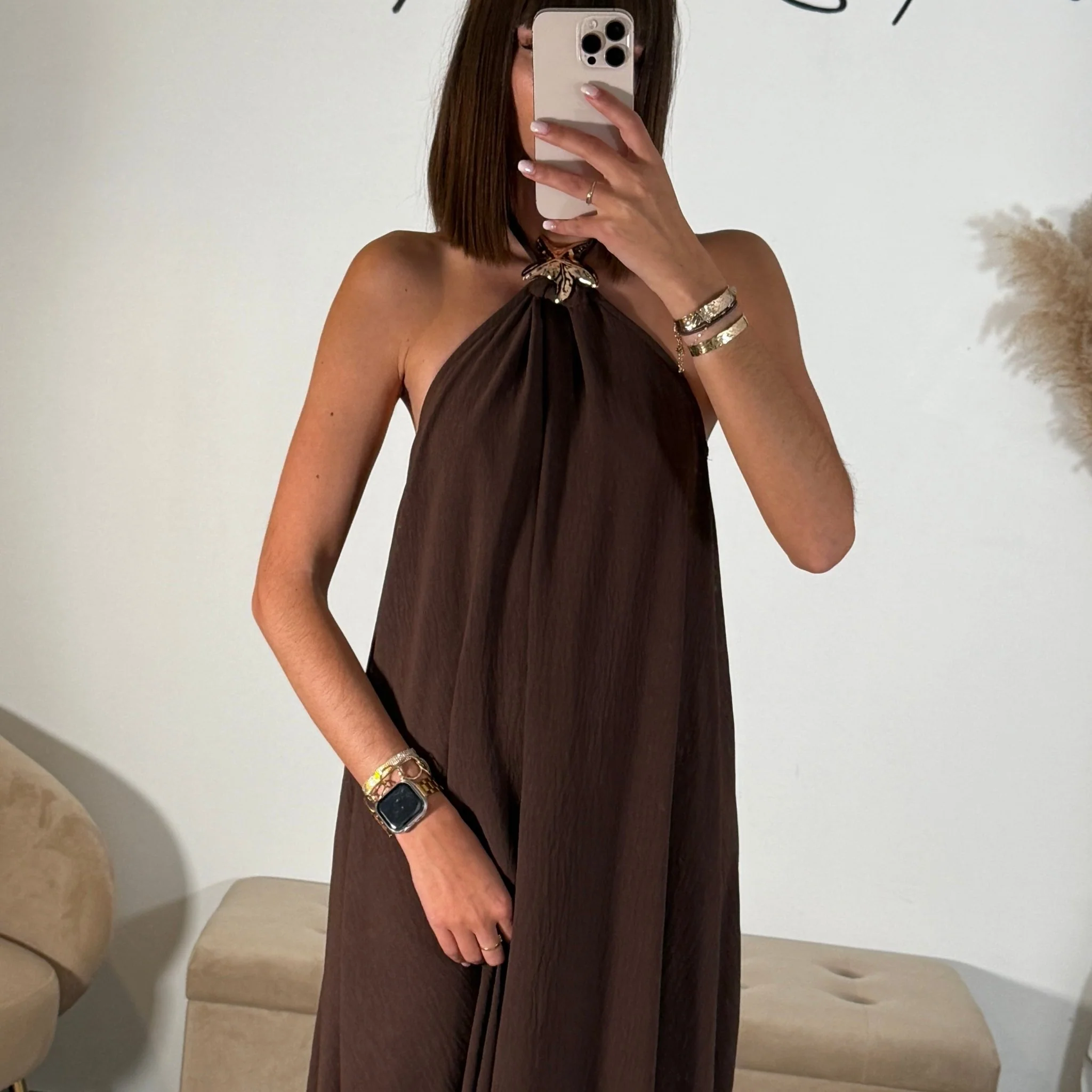 ROBE ETOILE DE MER CHOCOLAT - Image 3