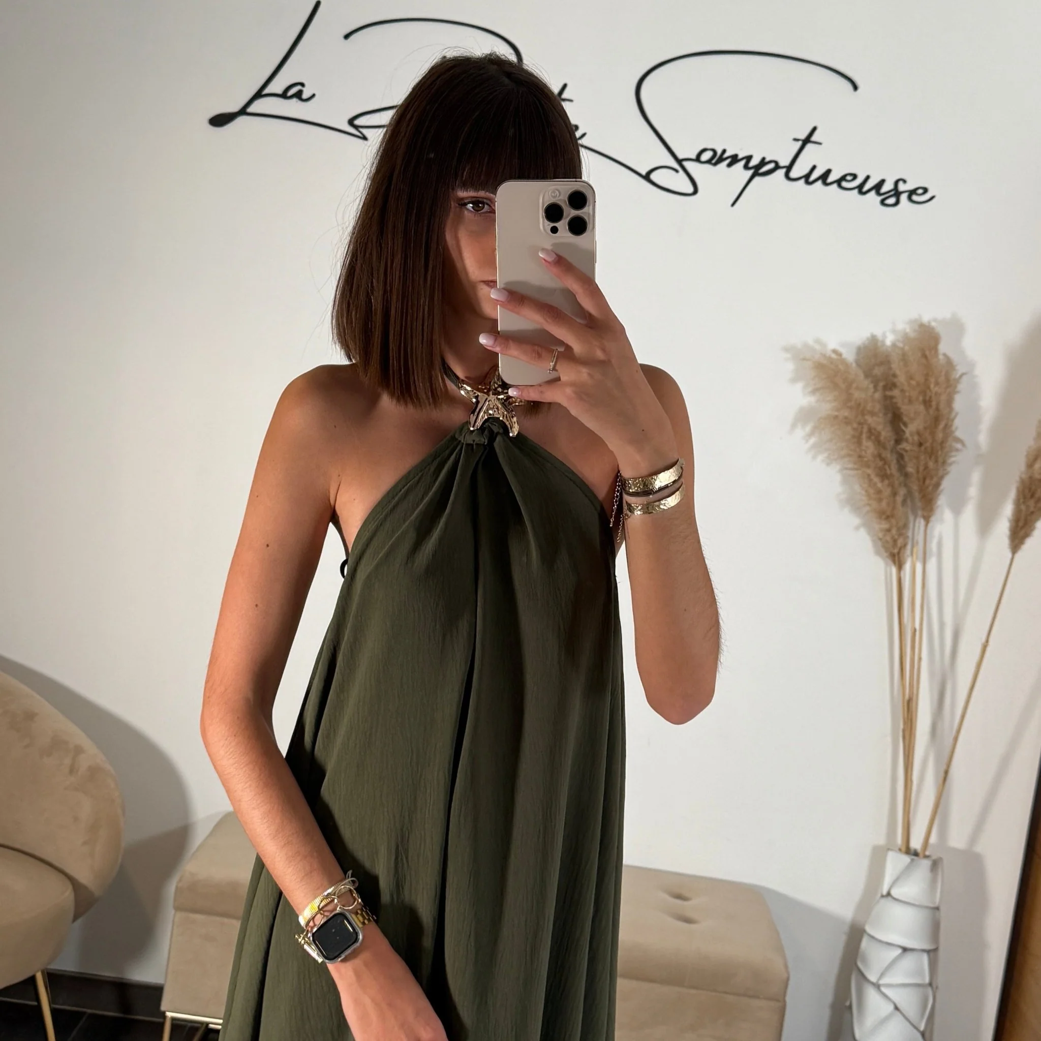 ROBE ETOILE DE MER KAKI - Image 3