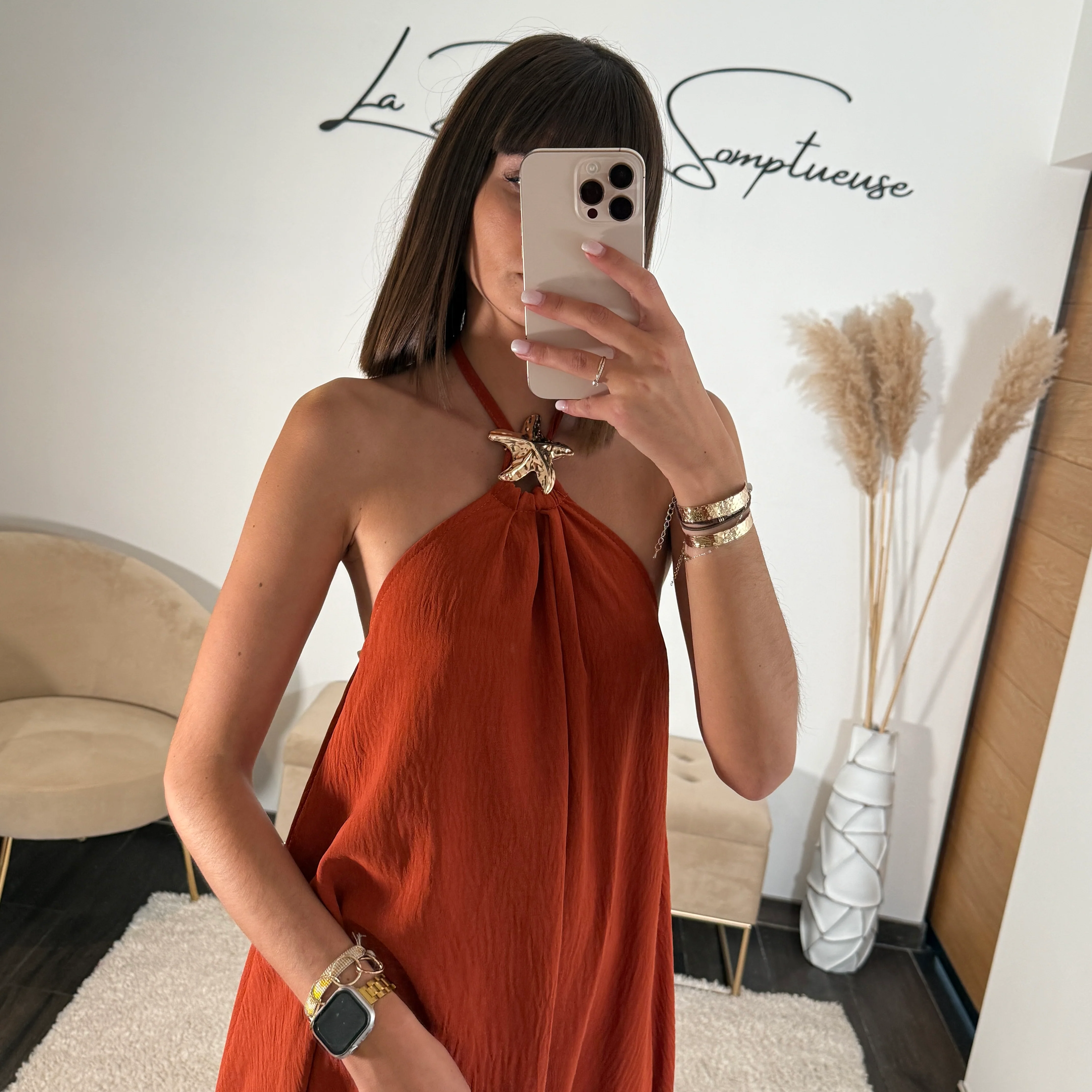 ROBE ETOILE DE MER TERRACOTTA - Image 2