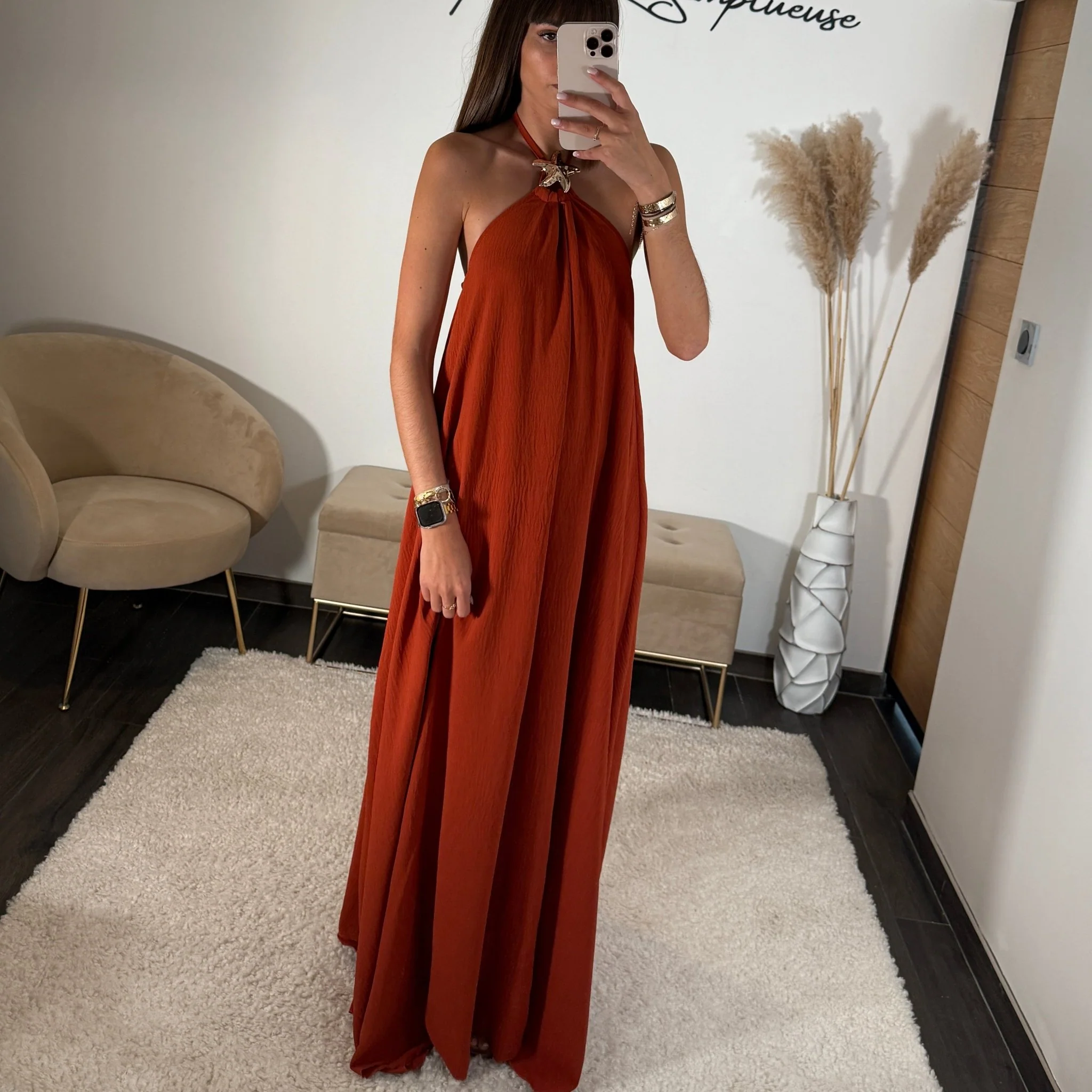 ROBE ETOILE DE MER TERRACOTTA - Image 3