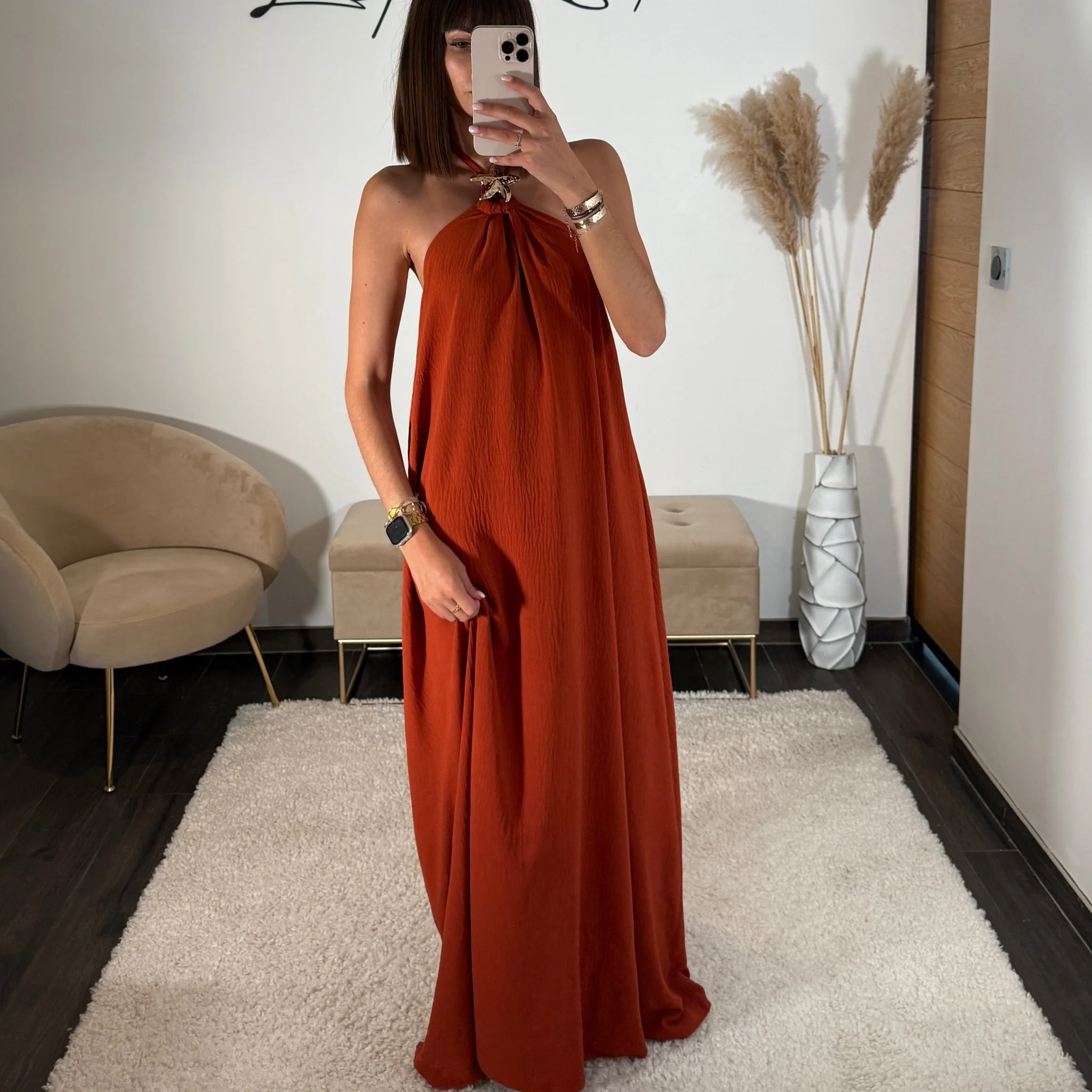 ROBE ETOILE DE MER TERRACOTTA - Image 5