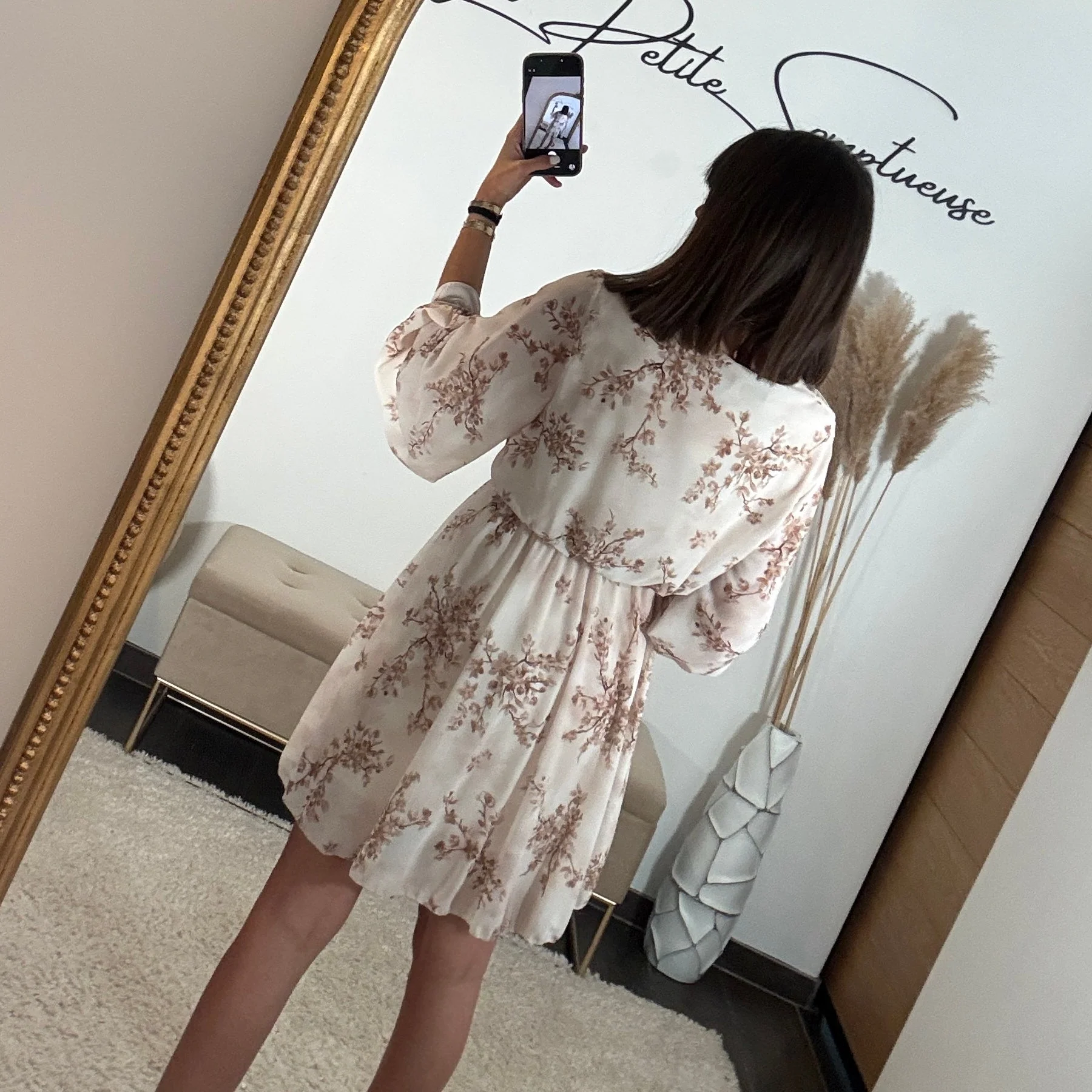 ROBE FLEURIE BEIGE SELIA - Image 3