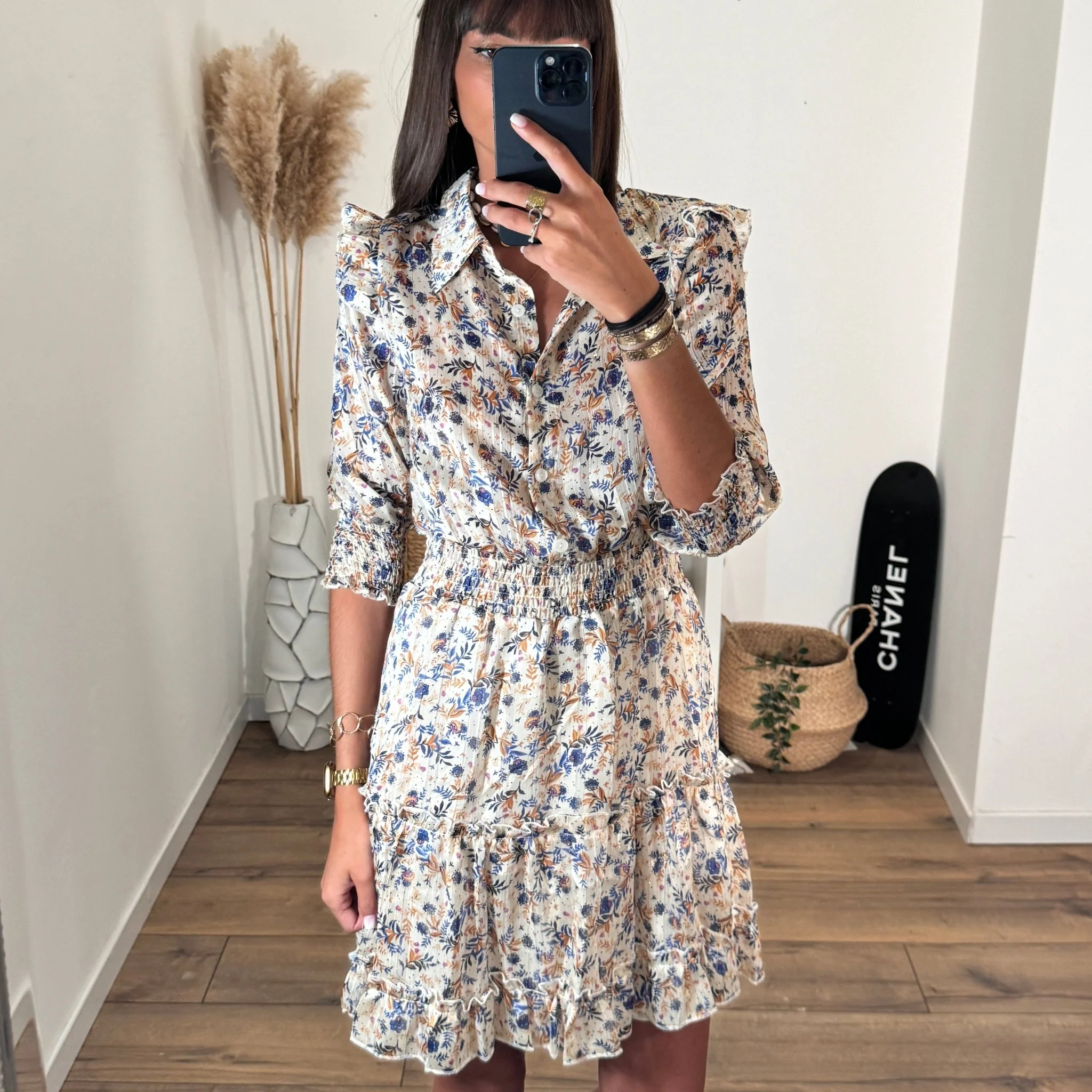 ROBE FLEURIE BLANCHE ZACKIA - Image 2