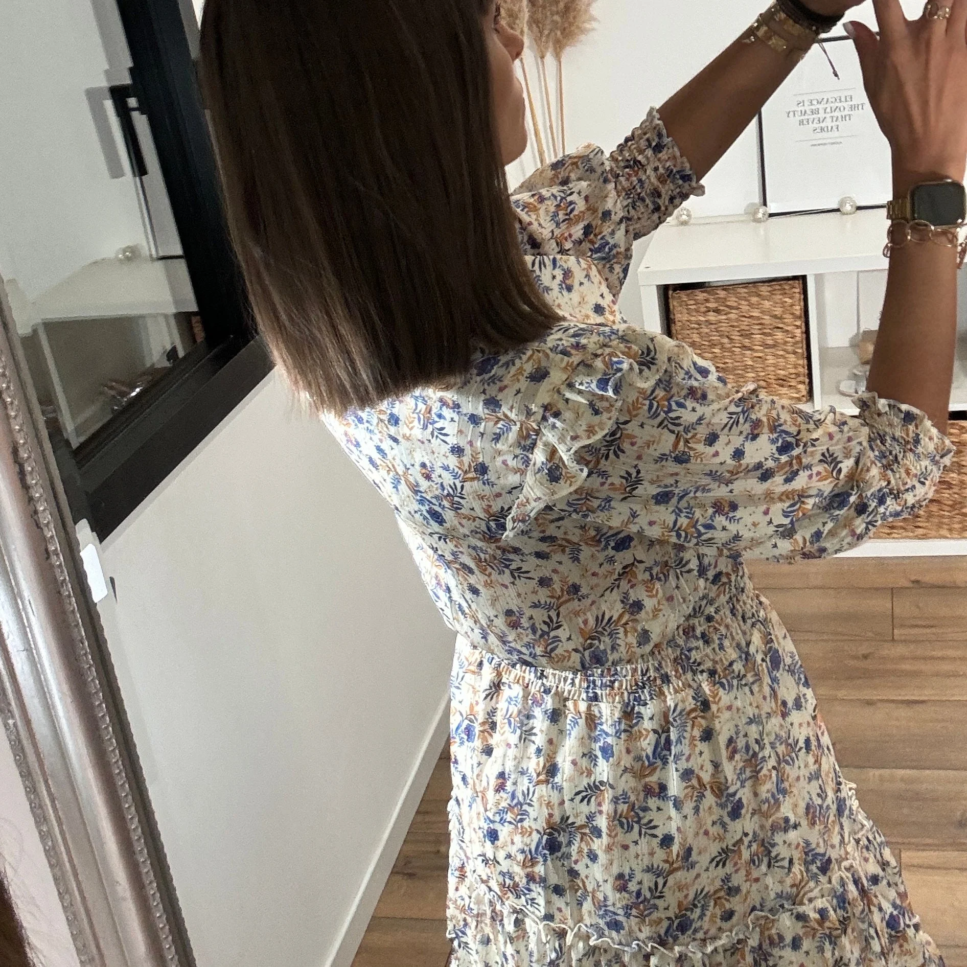 ROBE FLEURIE BLANCHE ZACKIA - Image 3
