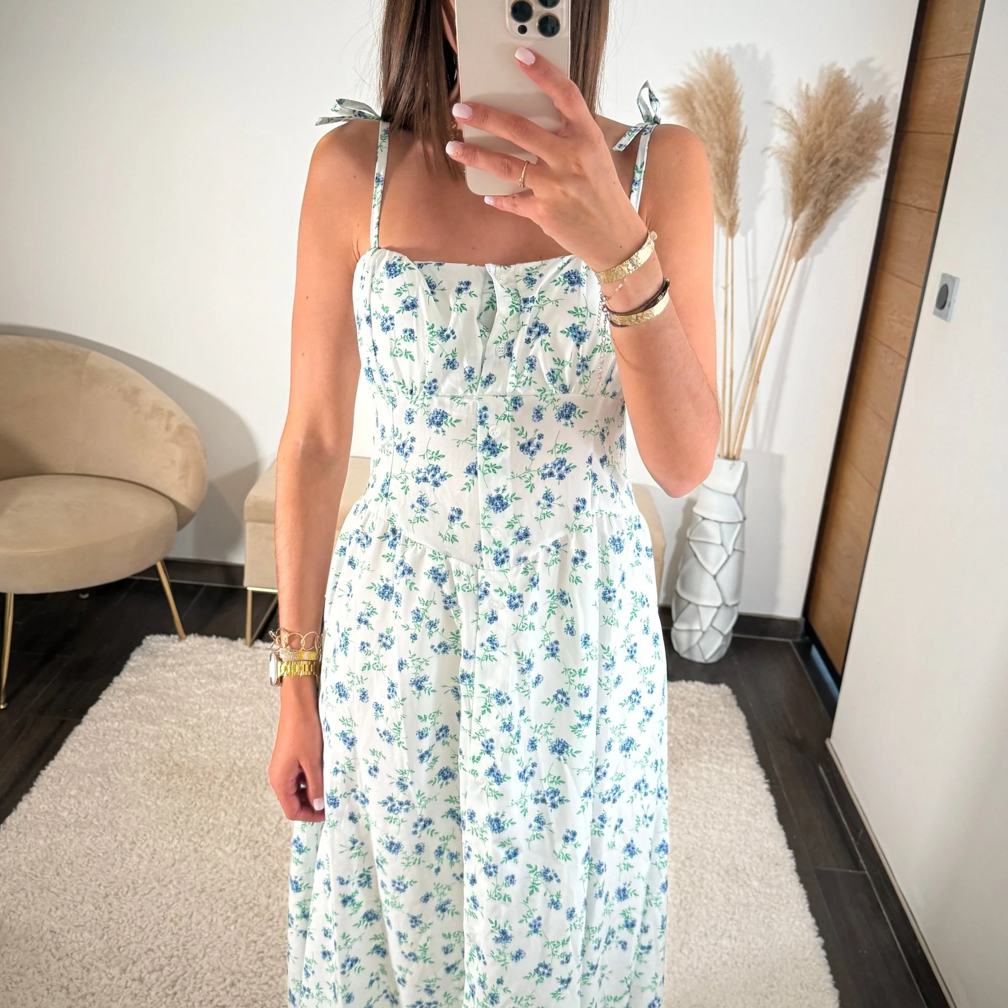 ROBE FLEURIE BLEU LENA - Image 3