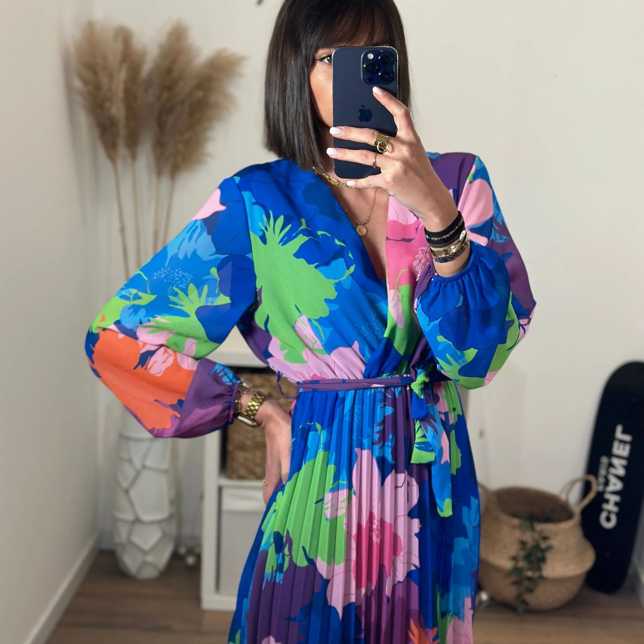 ROBE FLEURIE BLEU SELENA - Image 2